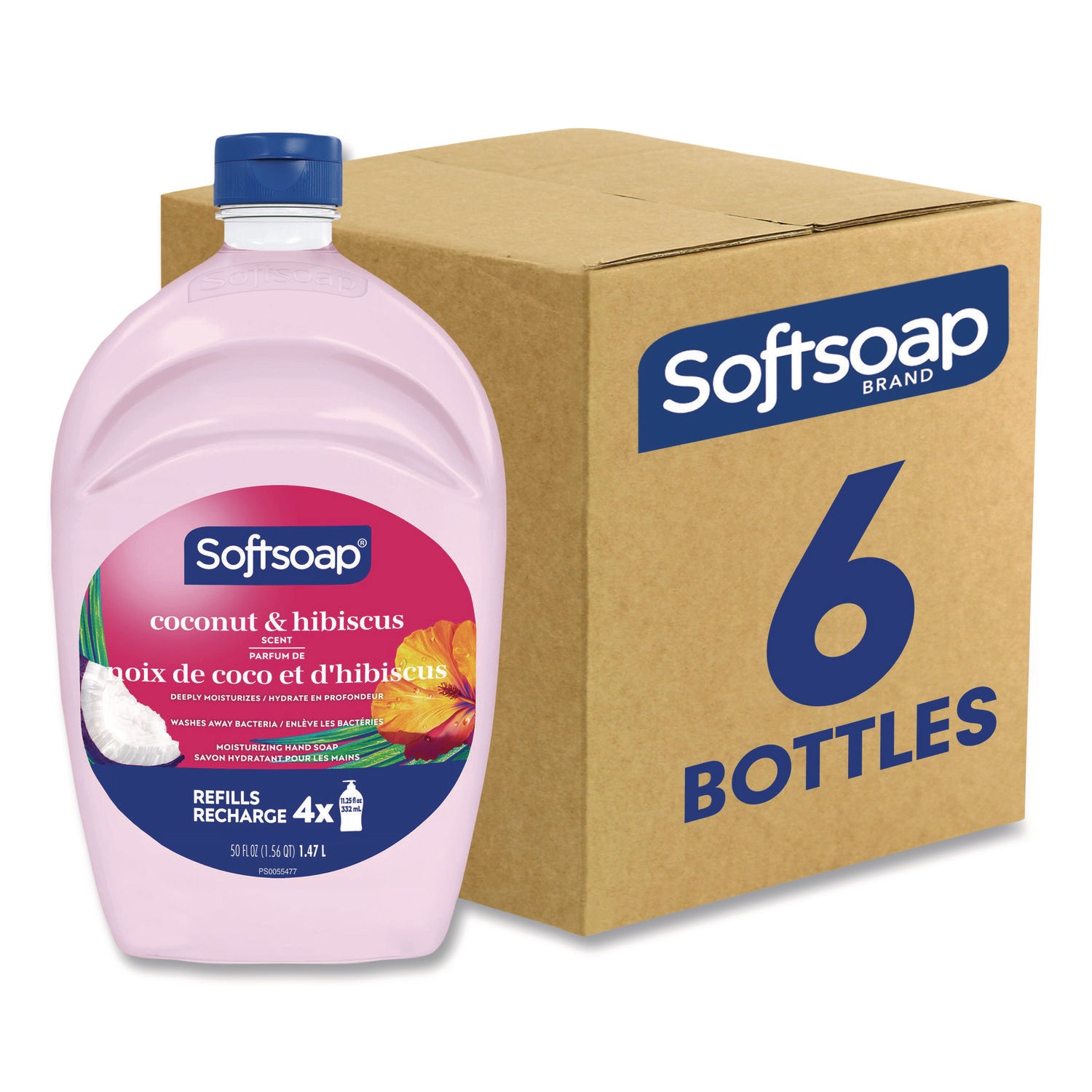 Softsoap® Liquid Hand Soap Refills, Coconut and Hibiscus, 6/Carton