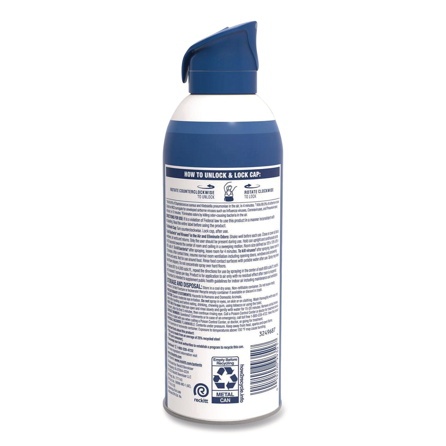 LYSOL® Brand Air Sanitizer Spray, White Linen Scent, 10 oz Aerosol Spray