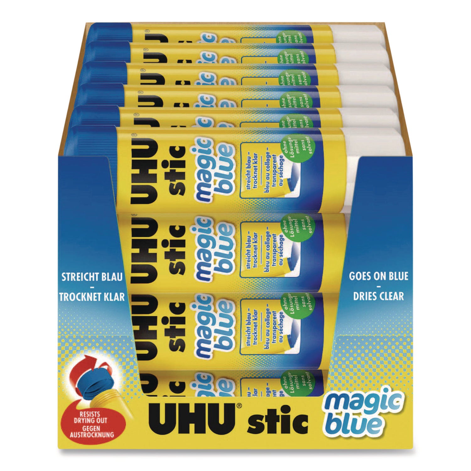 Staedtler® Glue Stick, 8.2 g, Applies Blue, Dries Clear, 24/Pack