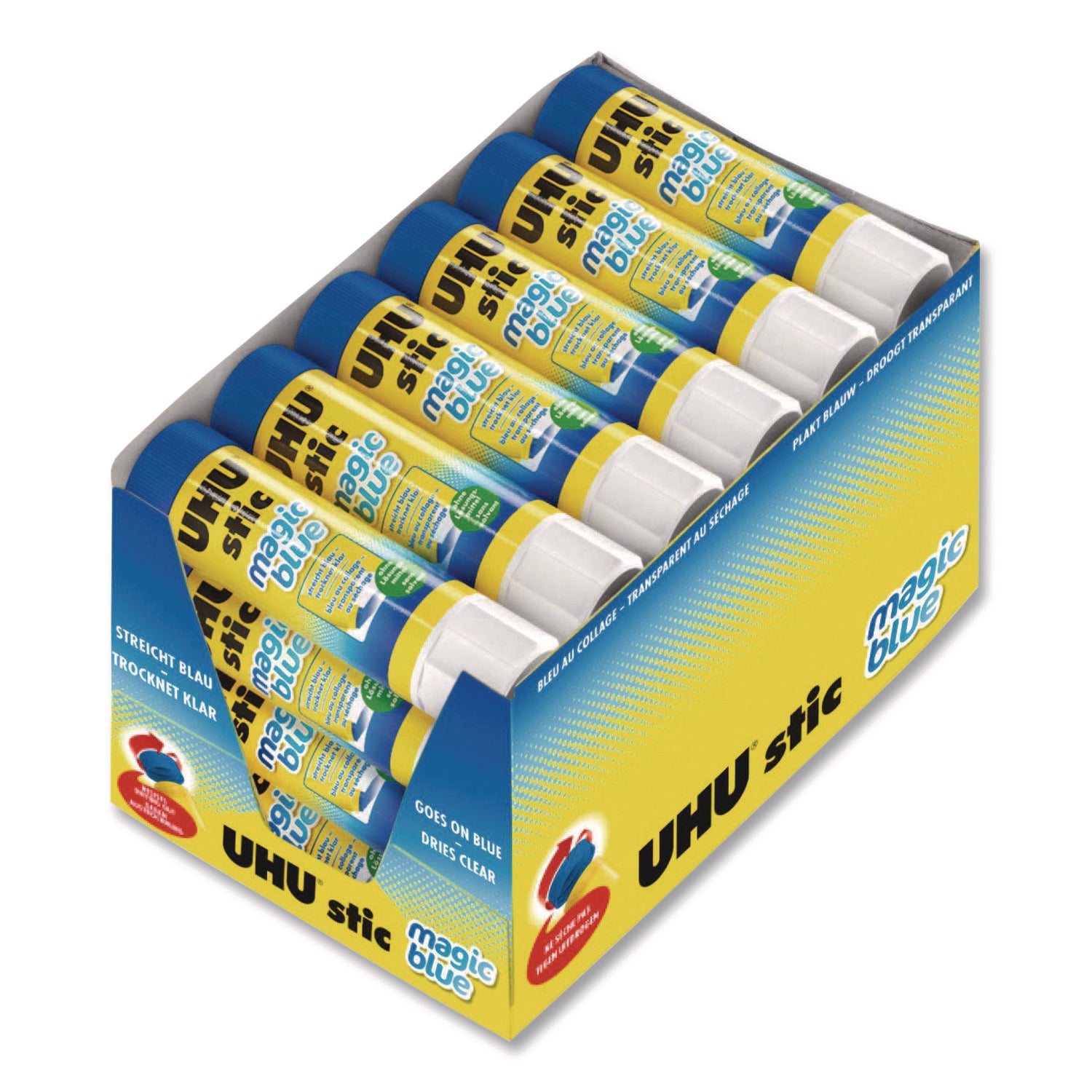 Staedtler® Glue Stick, 8.2 g, Applies Blue, Dries Clear, 24/Pack