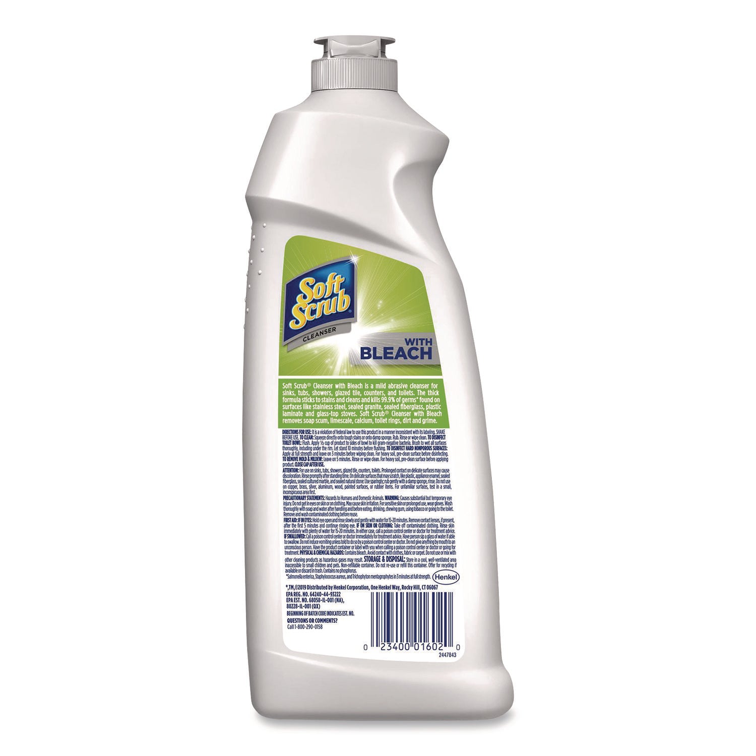 Soft Scrub® Cleanser with Bleach 24 oz Bottle 8-Carton