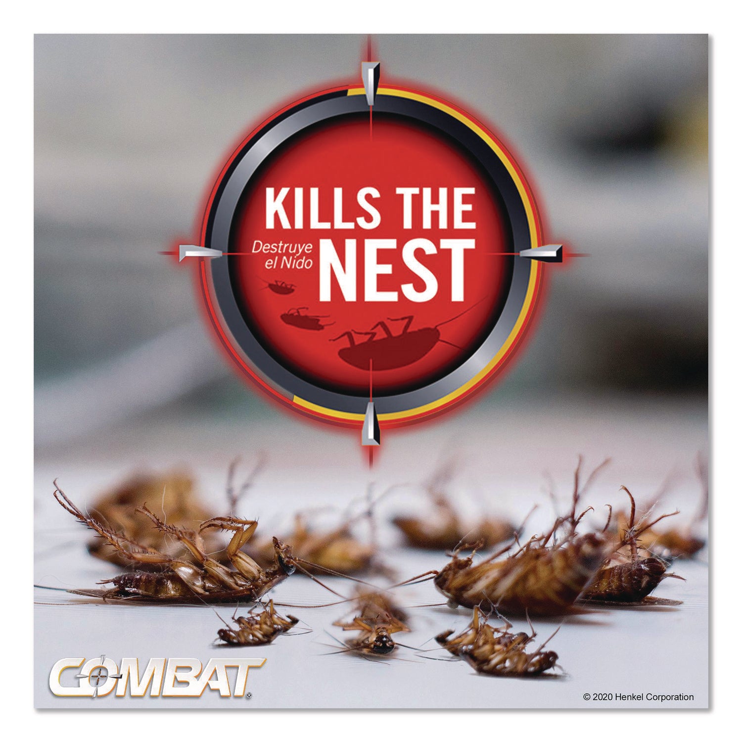 Combat® Roach Bait Insecticide, for Small and Large Roaches, 0.42 oz, 12 Bait Stations