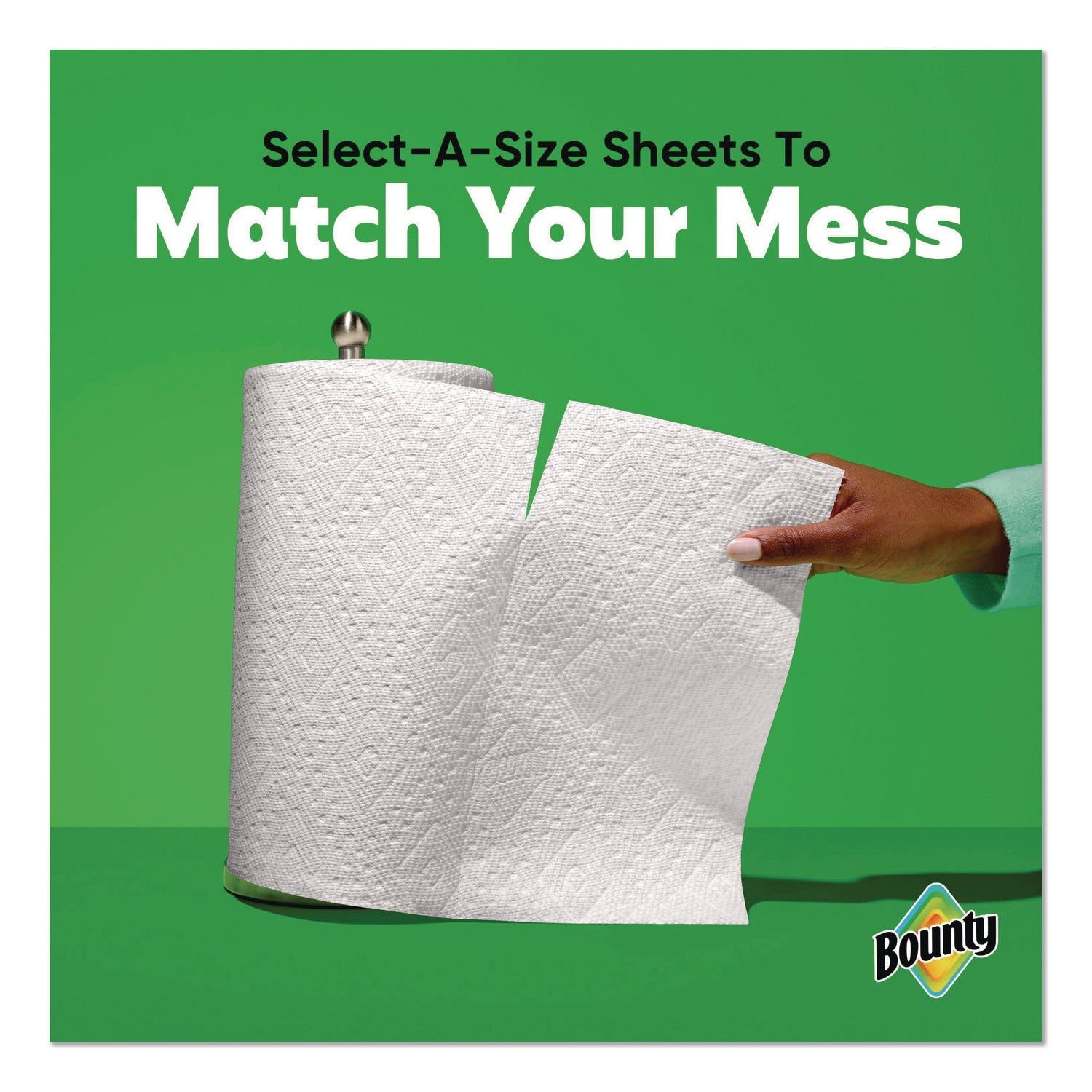 Bounty® Select-a-Size Kitchen Roll Paper Towels, 2-Ply, 5.9 x 11, White, 123 Sheets/Triple Roll, 6 Rolls/Carton