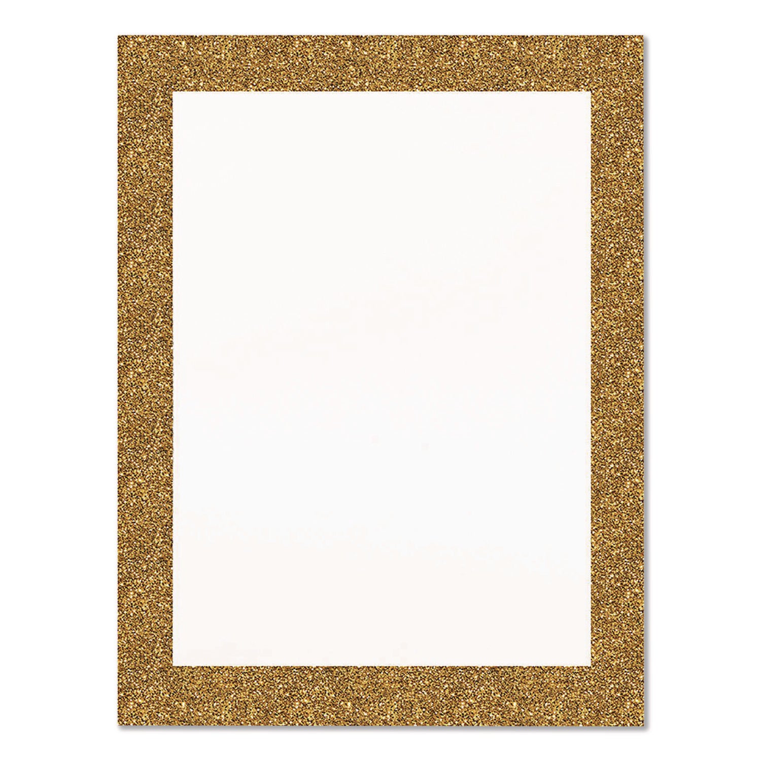 Royal Brites Glitter Poster Board, 22" x 28", Heavyweight, White with Gold Border, 25/Pack