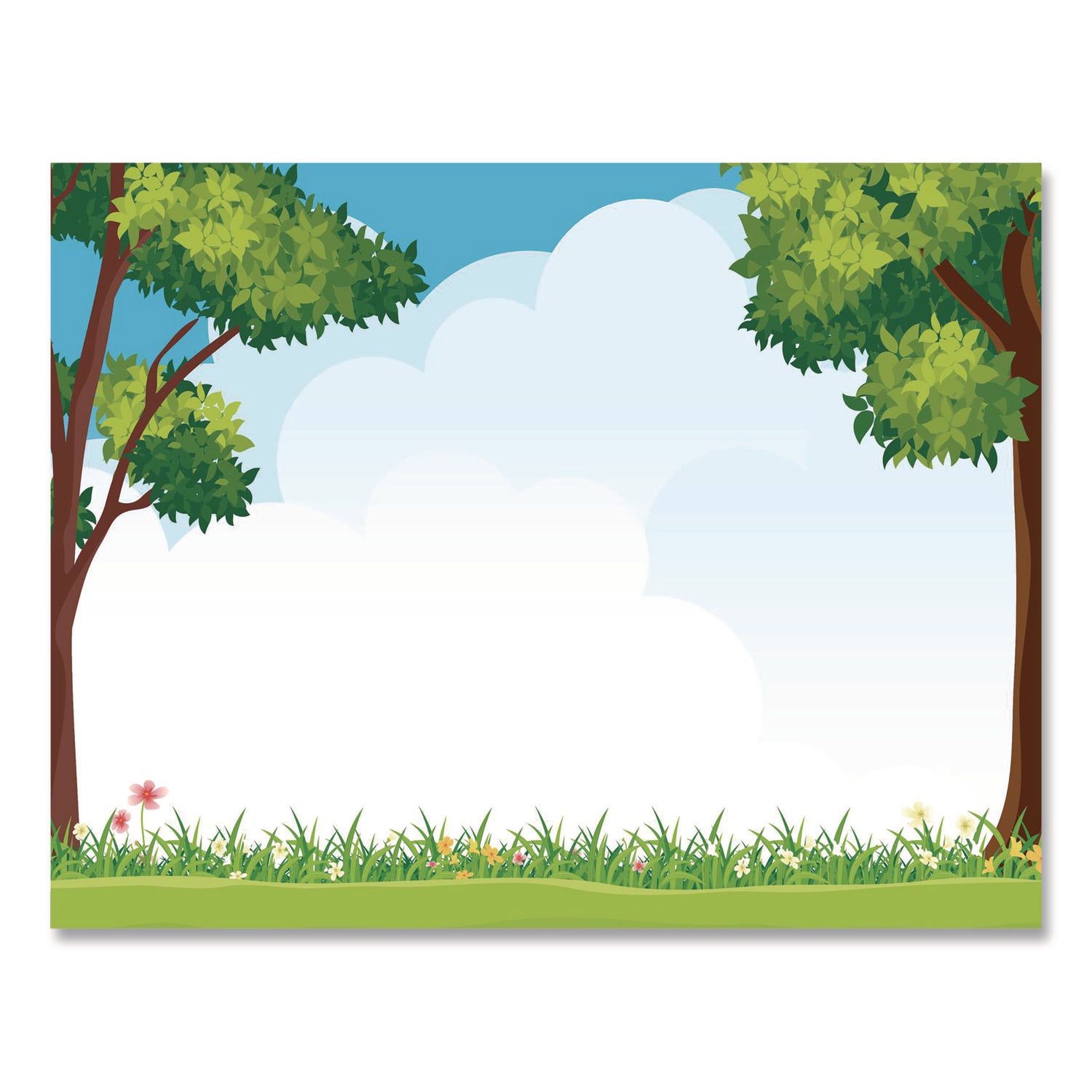 Geographics® Tree Free Award Certificates, 8.5 x 11, Green/Brown/Blue, with Outside Scene Border, 15/Pack