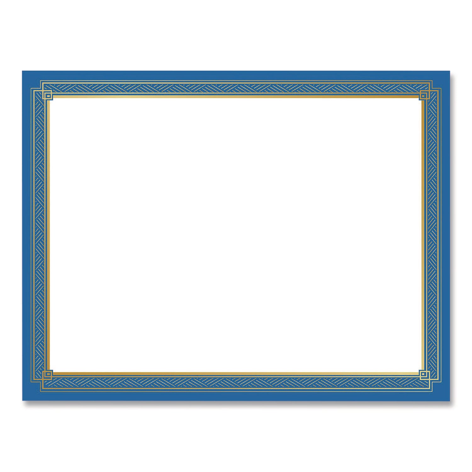 Geographics® Tree Free Award Certificates, 8.5 x 11, White with Elegant Blue/Gold Border, 15/Pack