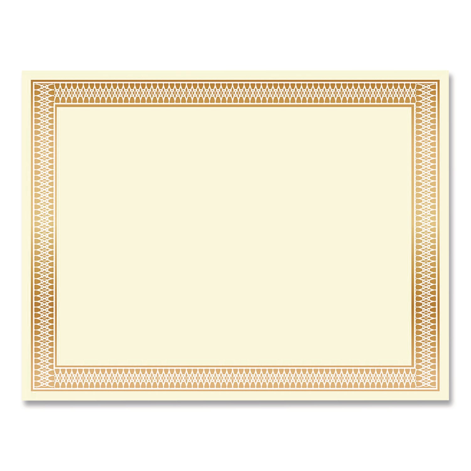 Geographics® Award Certificates, 8.5 x 11, Ivory with Traditional Gold Border, 100/Pack
