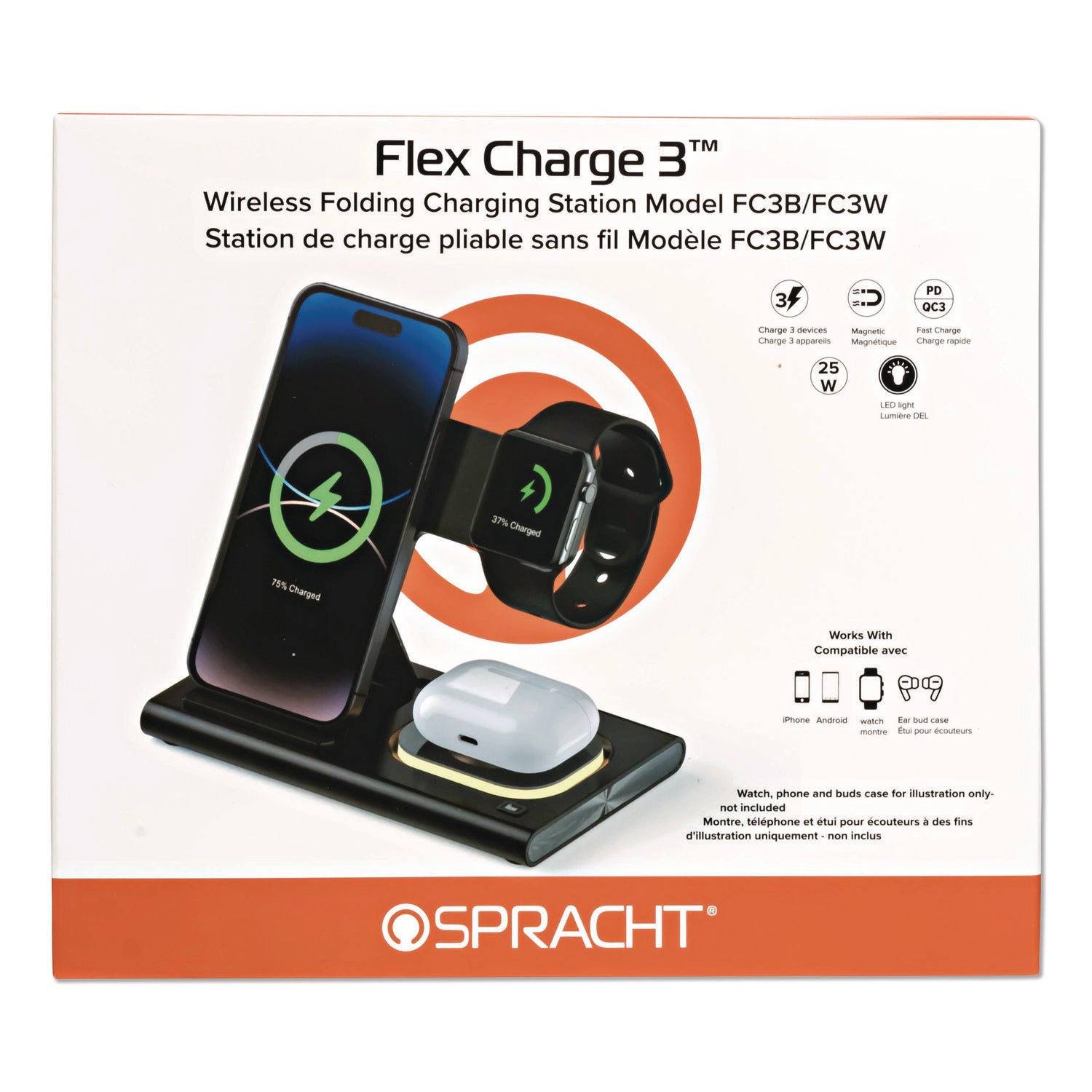 Spracht Flex Charge 3, USB-C, White