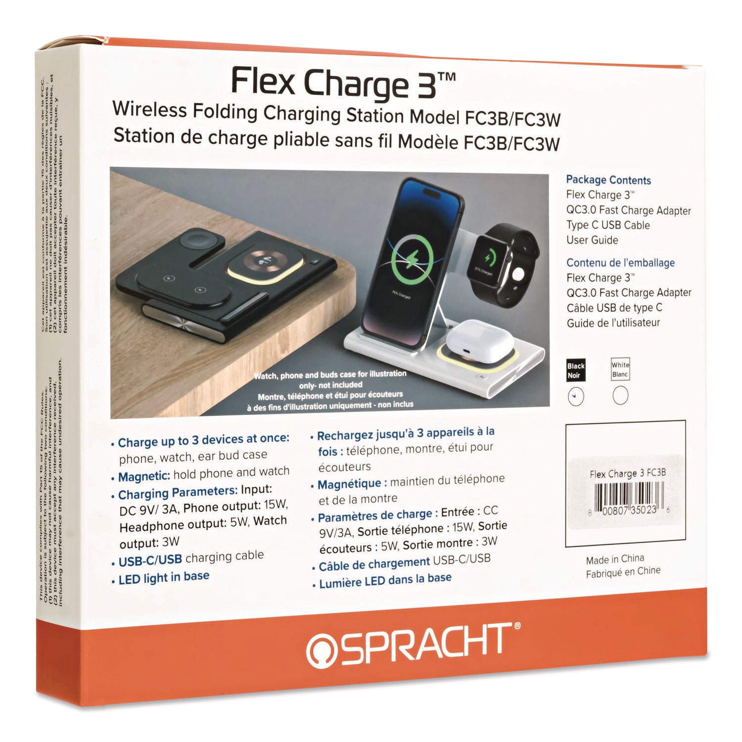 Spracht Flex Charge 3, USB-C, White
