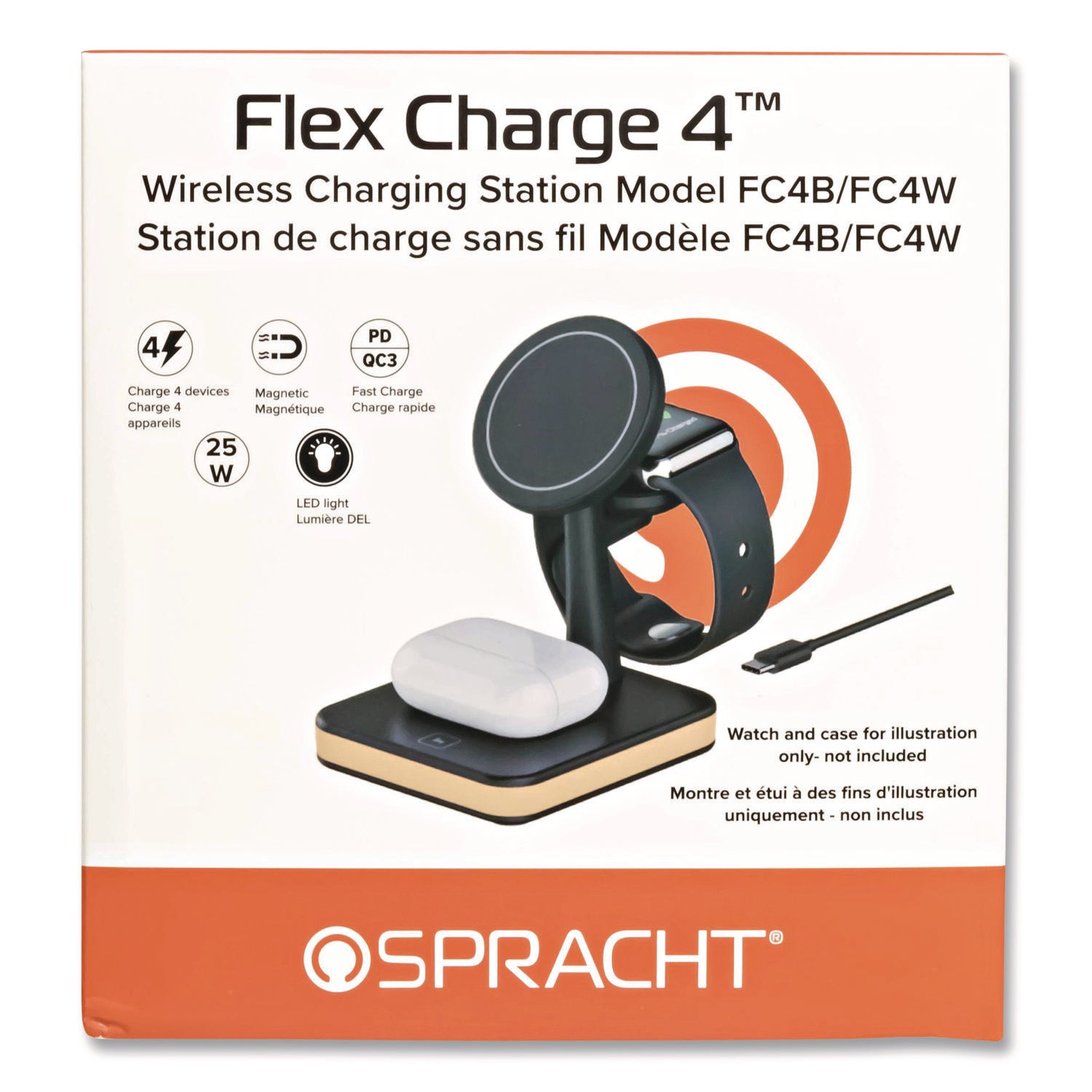 Spracht Flex Charge 4, USB-C, White