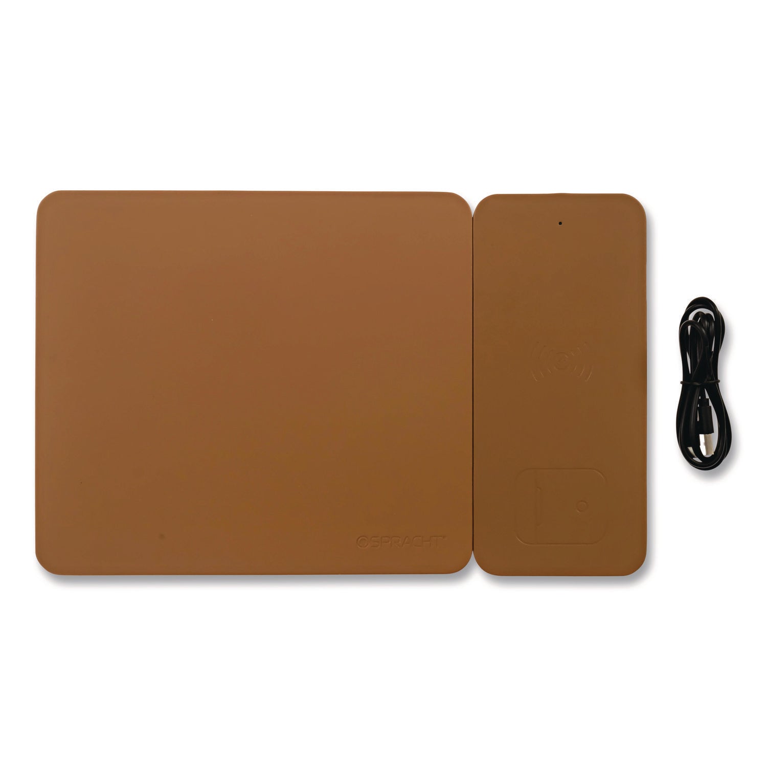 Spracht MagPad Charger and Mouse Pad, Brown