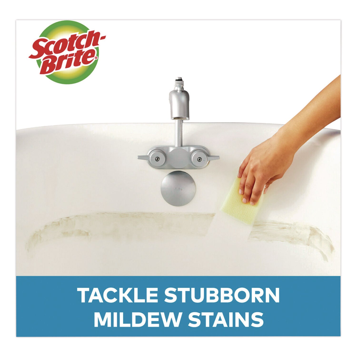 Scotch-Brite® Dobie All-Purpose Cleaning Pad, 4.3 x 2.6, 0.5" Thick, Yellow, 3/Pack, 8 Packs/Carton