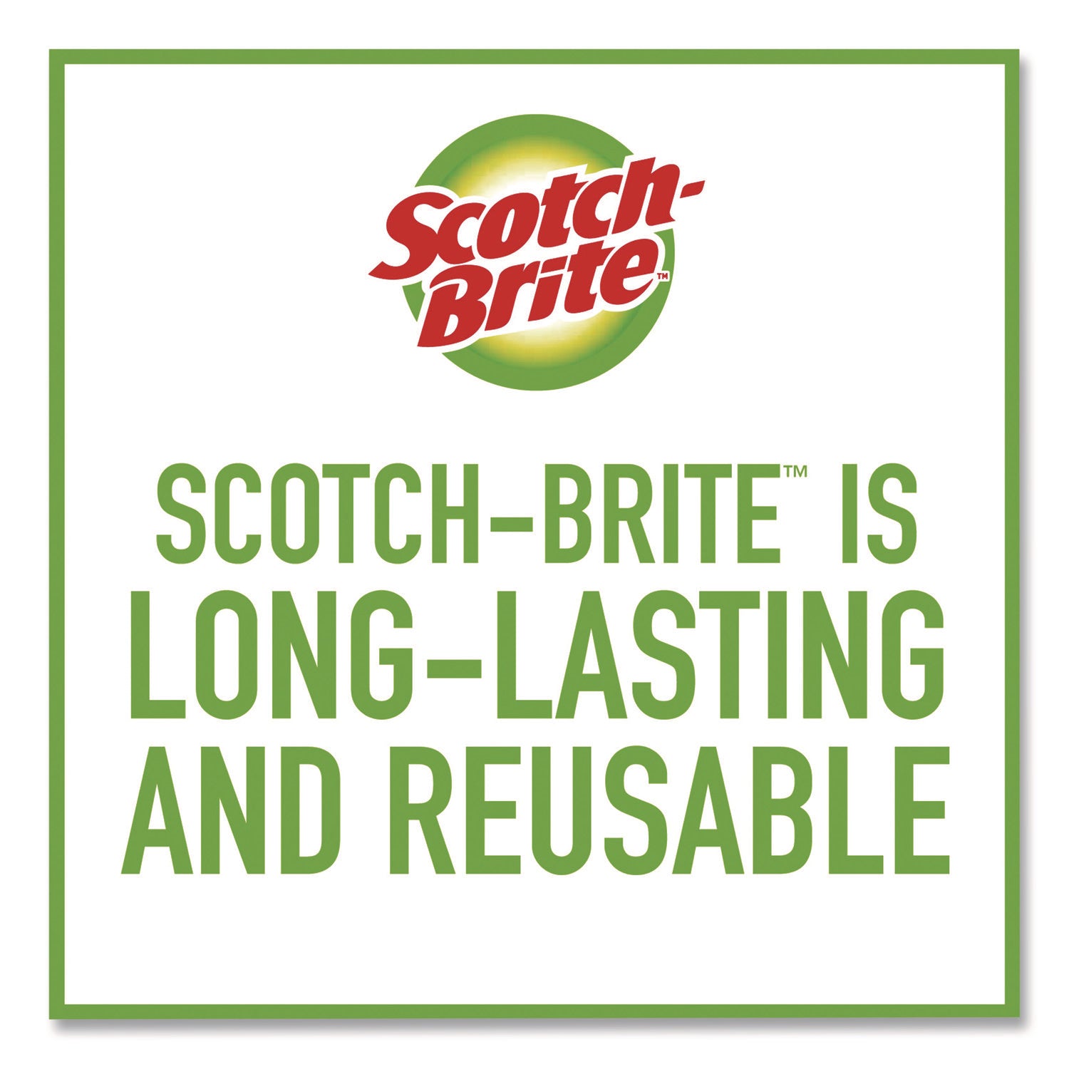 Scotch-Brite® Dobie All-Purpose Cleaning Pad, 4.3 x 2.6, 0.5" Thick, Yellow, 3/Pack, 8 Packs/Carton