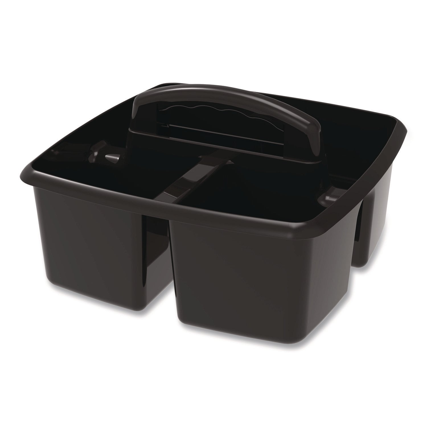 Storex Small Caddy, 9.25 x 9.25 x 12, Black, 6/Pack