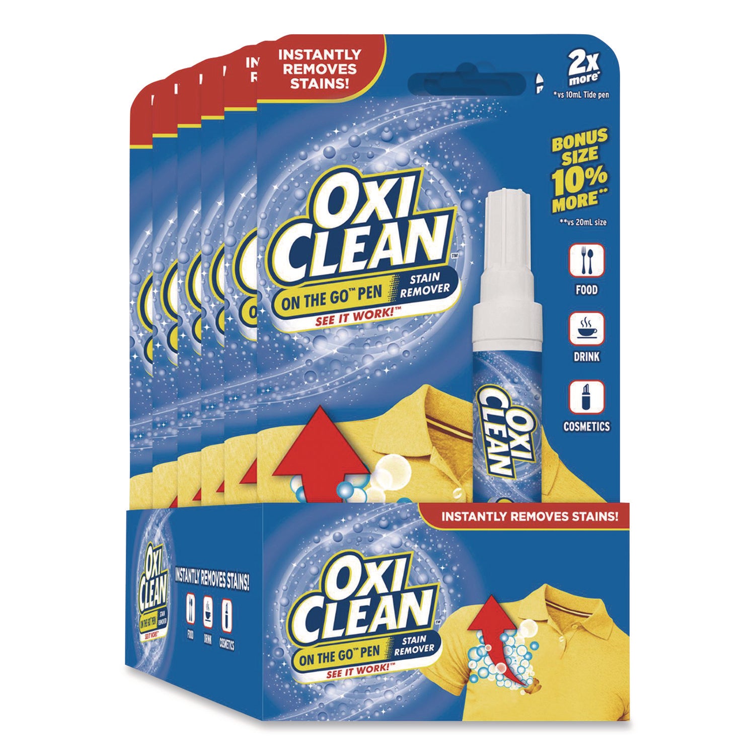 OxiClean™ On-the-Go Pen Stain Remover, Bonus Size, 22 mL, 6/Pack