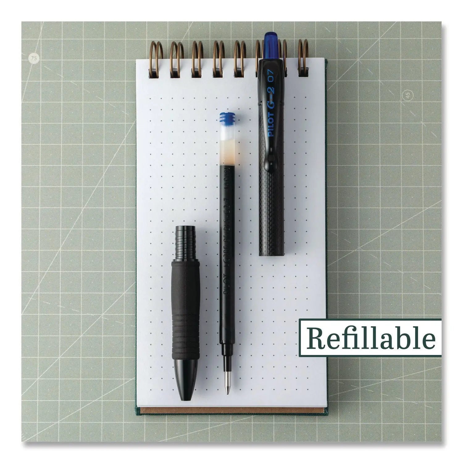 Pilot® G2 Edge Premium Gel Roller Pen Retractable Fine 0.7 mm Blue Ink Black-Blue Barrel Dozen Pilot® Flipcost