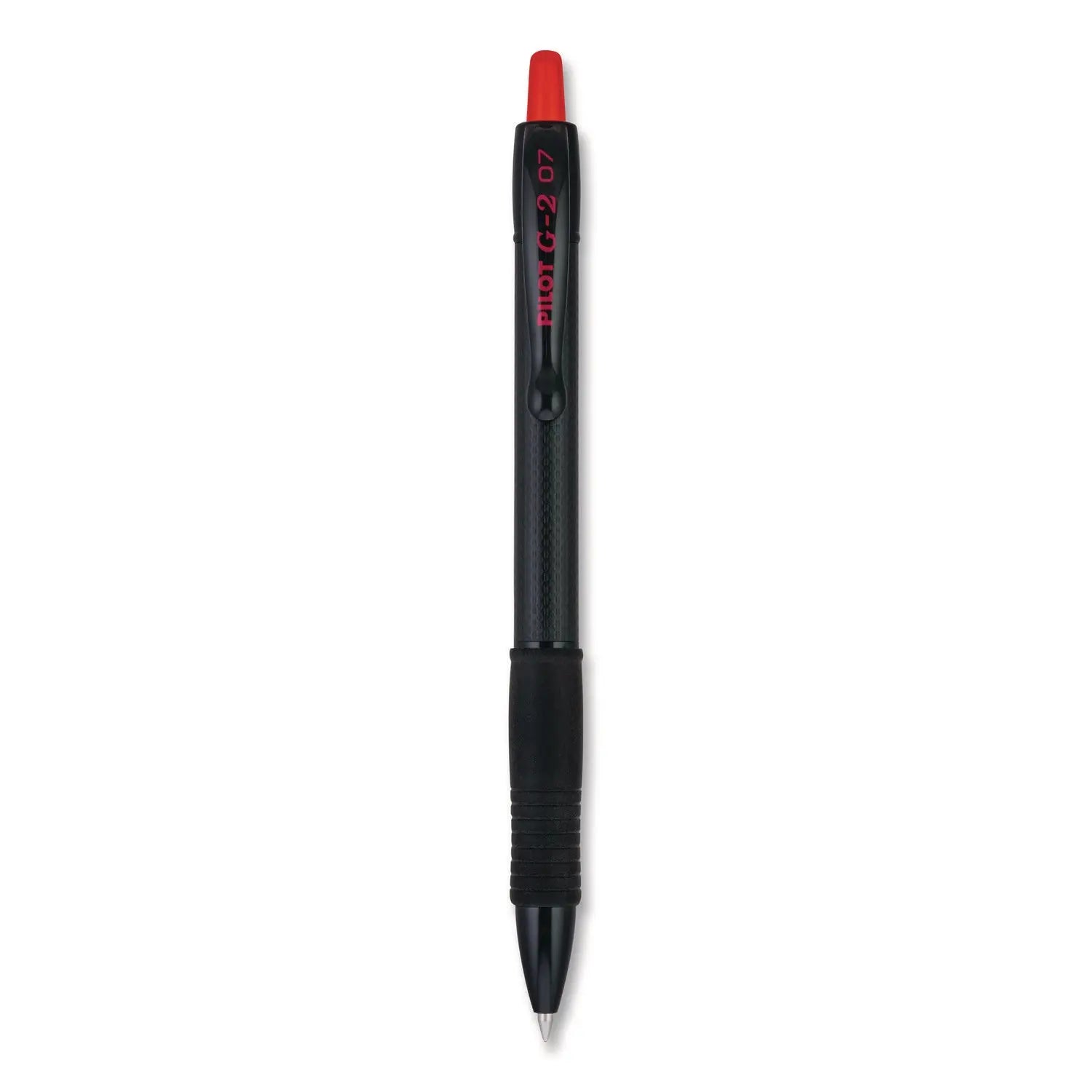 Pilot® G2 Edge Premium Gel Roller Pen Retractable Fine 0.7 mm Red Ink Black-Red Barrel Dozen Pilot® Flipcost