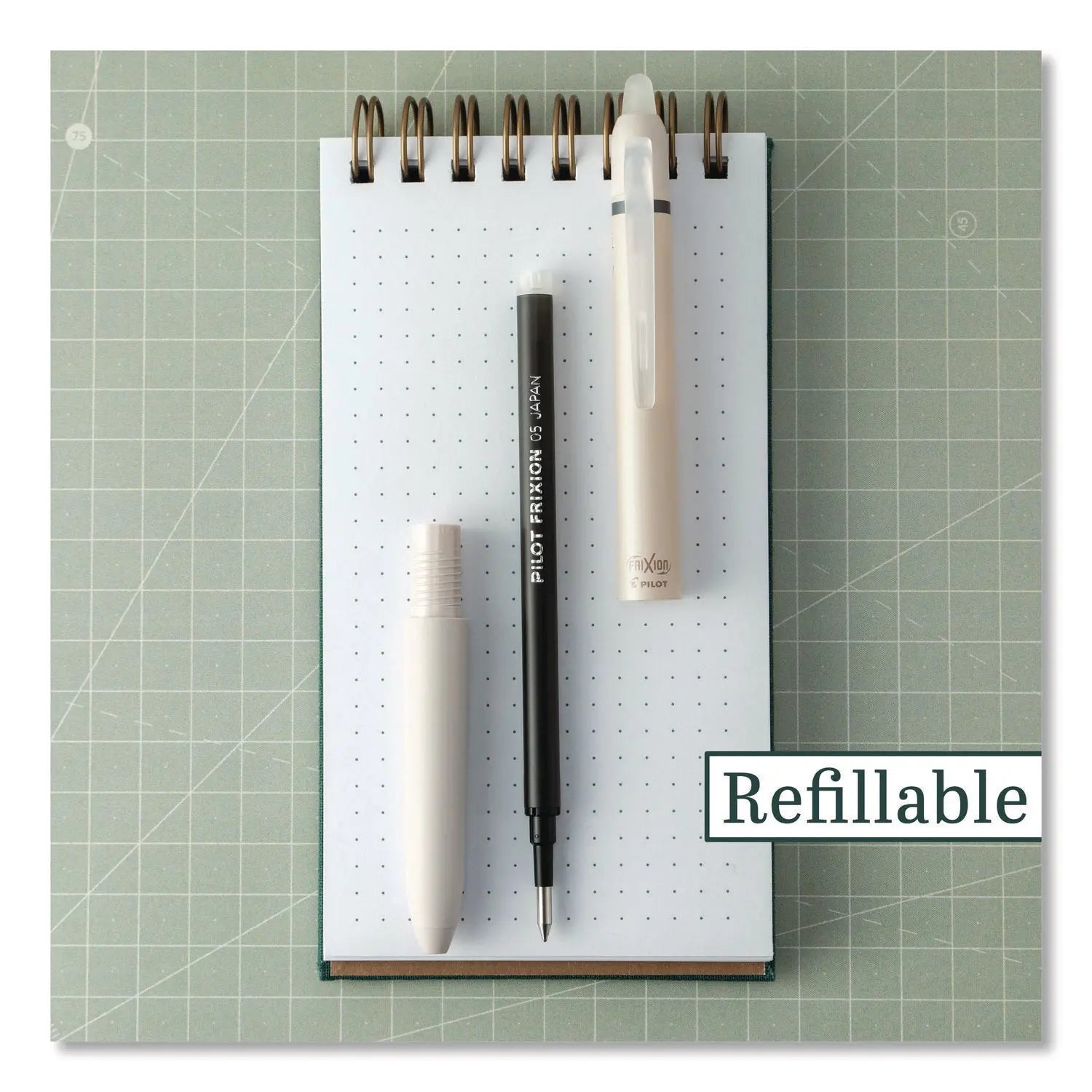 Pilot® Frixion Waai Erasable Gel Pen Retractable Extra Fine 0.5 mm Black Ink Beige-Black Barrel Dozen Pilot® Flipcost