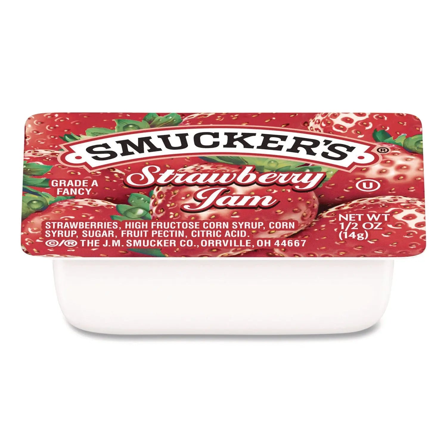 Smucker's® Jelly-Jam Plastic Portion Control Cups Strawberry 0.5 oz Cup 200-Carton Smucker's® Flipcost