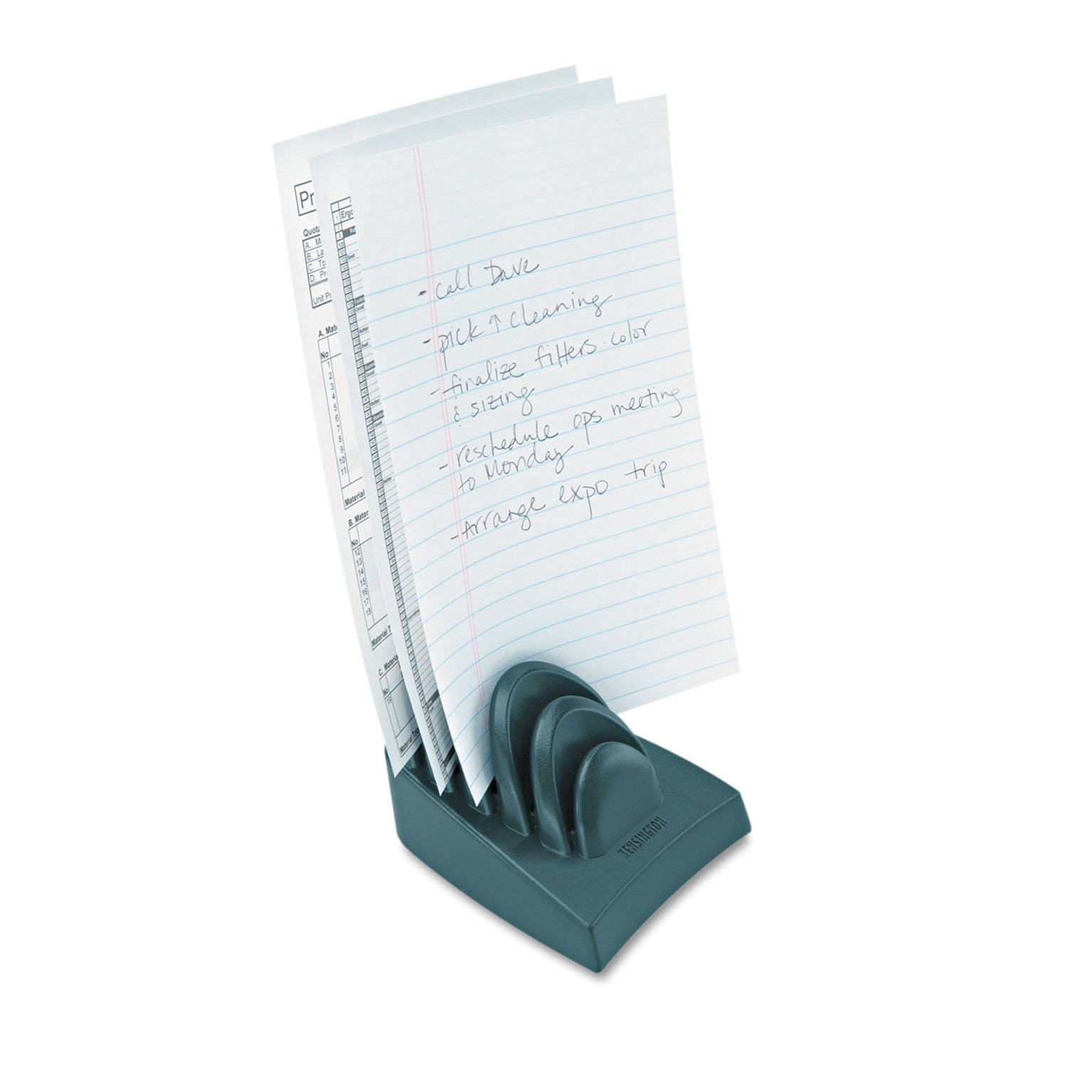 Kensington® Insight Priority Puck Five-Slot Desktop Copyholder, Plastic, Blue