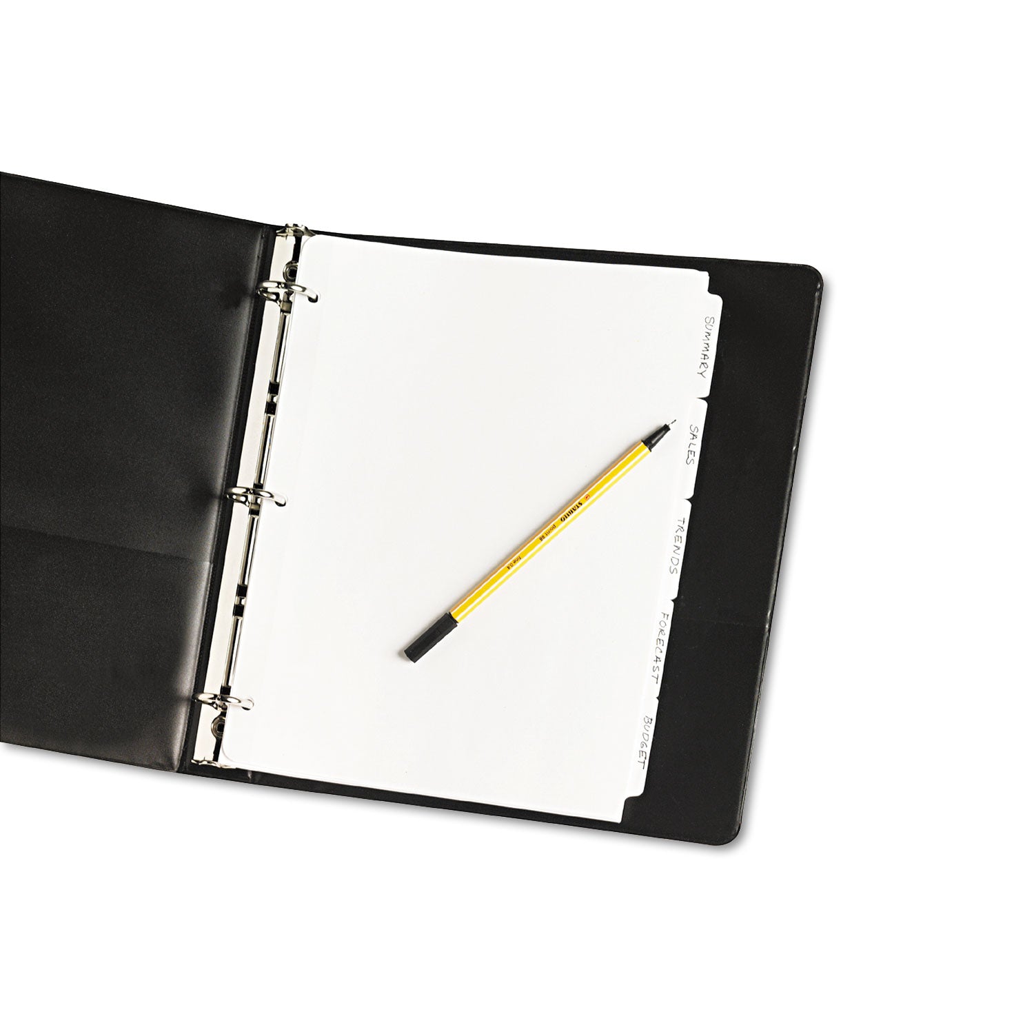 Avery® Write and Erase Plain-Tab Paper Dividers, 5-Tab, 11 x 8.5, White, 36 Sets