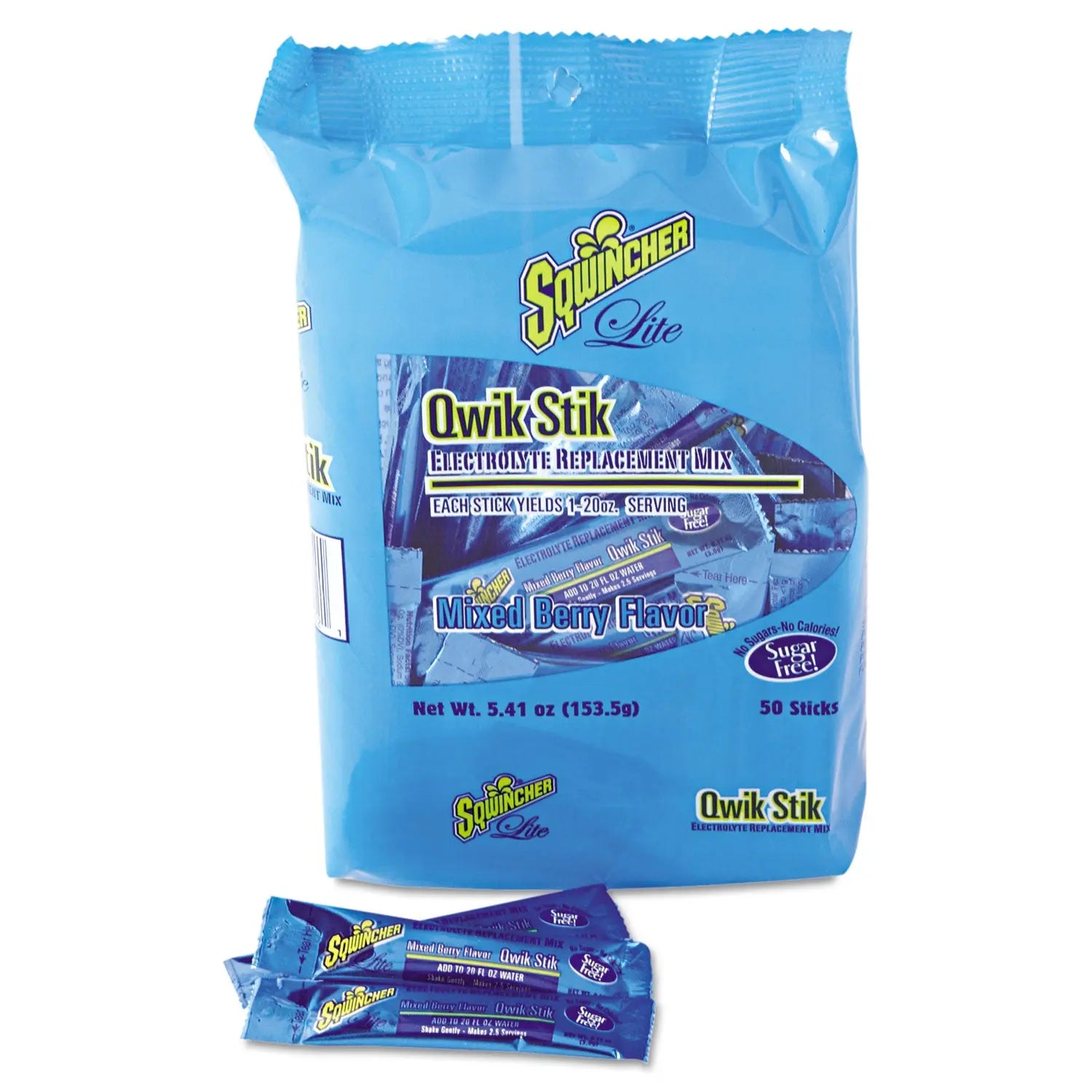 Sugar-Free Qwik Stik Energy Drink Mix, Berry, 1.26 oz Packet, 50/Pack Sqwincher® Flipcost