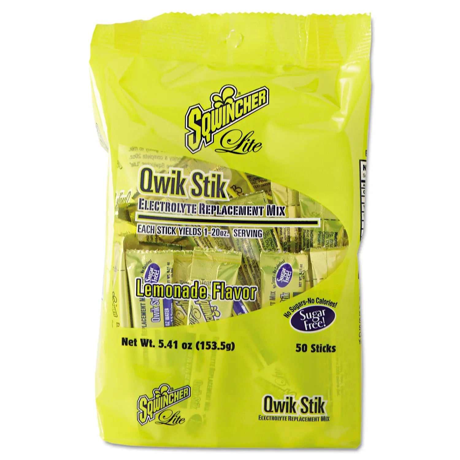 Sugar-Free Qwik Stik Energy Drink Mix, Lemonade, 1.26 oz Packet, 50/Pack Sqwincher® Flipcost