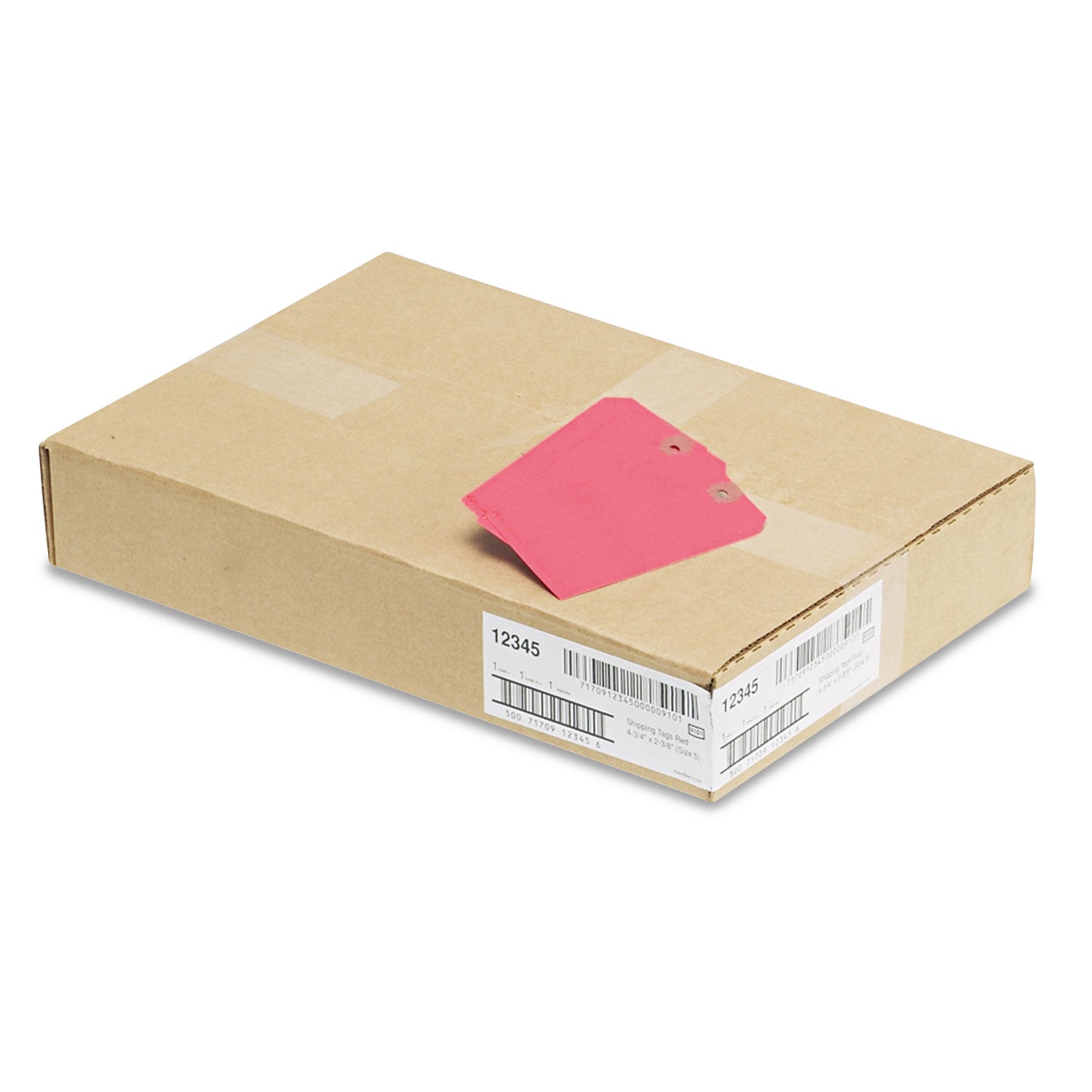 Avery® Unstrung Shipping Tags, 11.5 pt.Stock, 4.75 x 2.38, Red, 1,000/Box