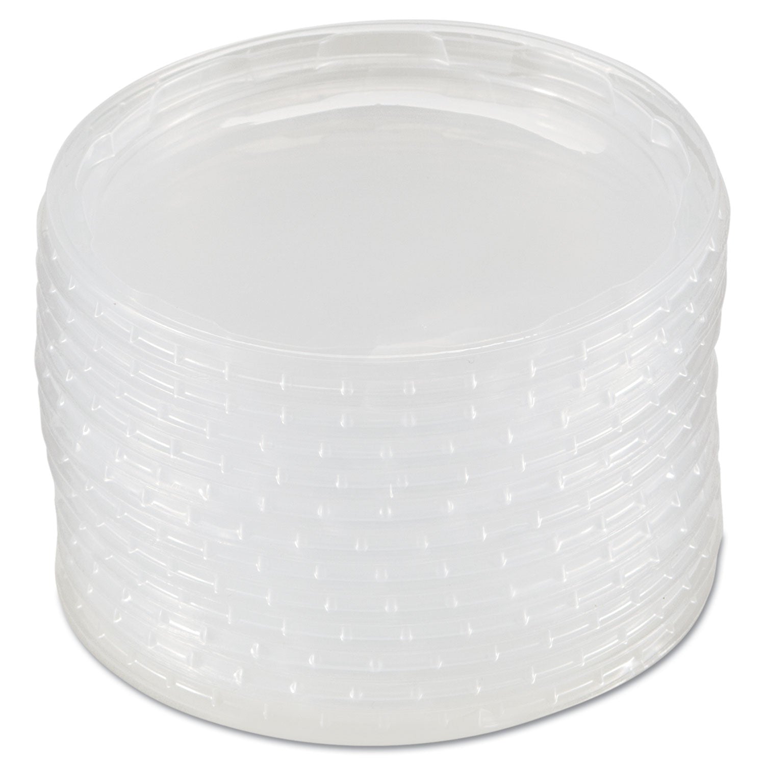 WNA Deli Container Lids, Plug-Style, Clear, Plastic, 50/Pack, 10 Packs/Carton