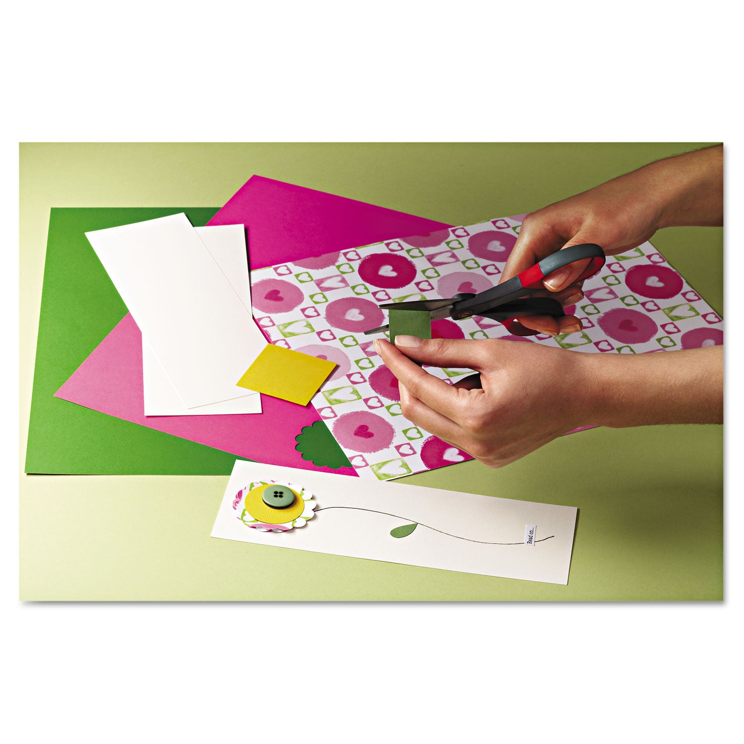 Scotch® Precision Scissors, 8" Long, 3.13" Cut Length, Straight Gray/Red Handle