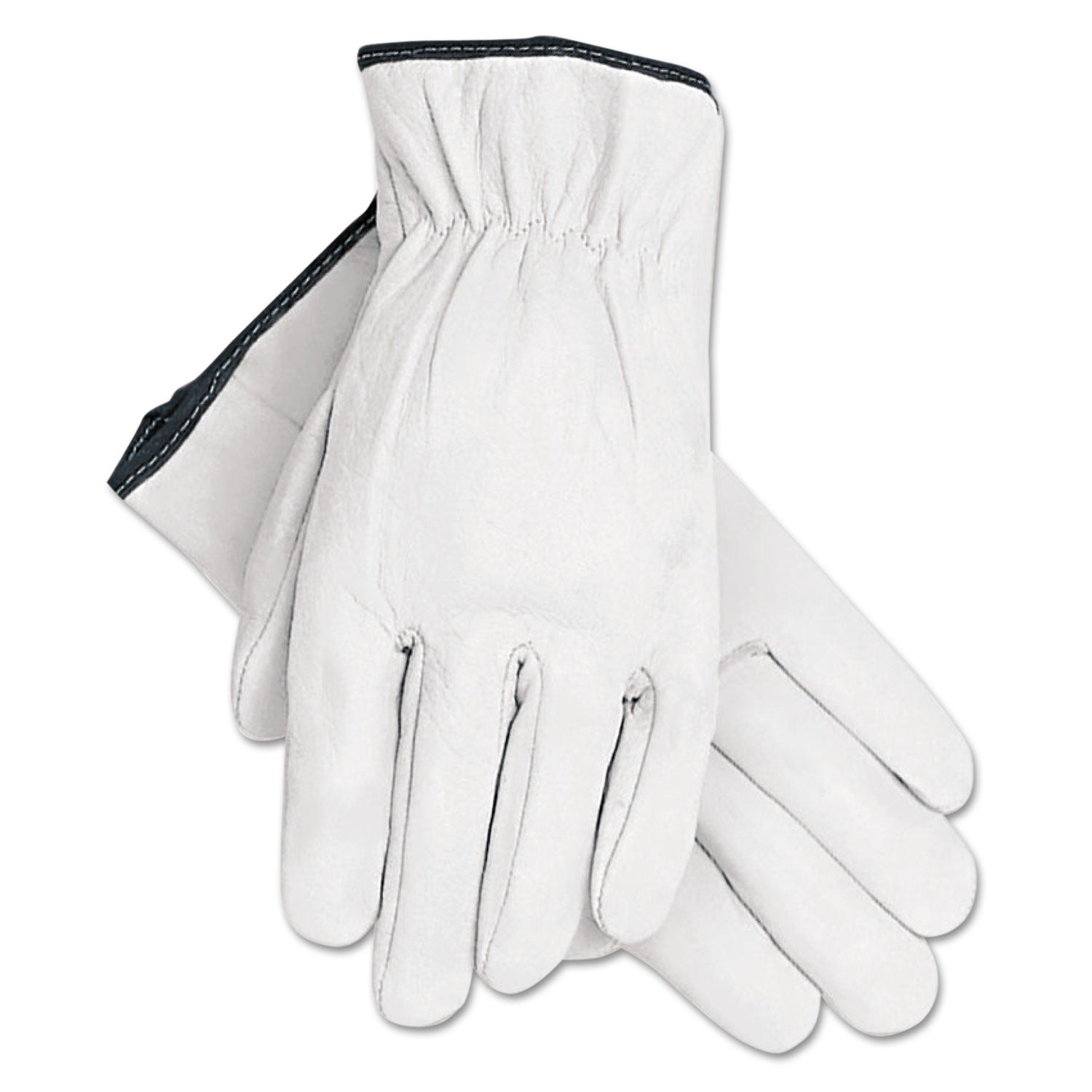 MCR™ Safety Grain Goatskin Driver Gloves, White, X-Large, 12 Pairs
