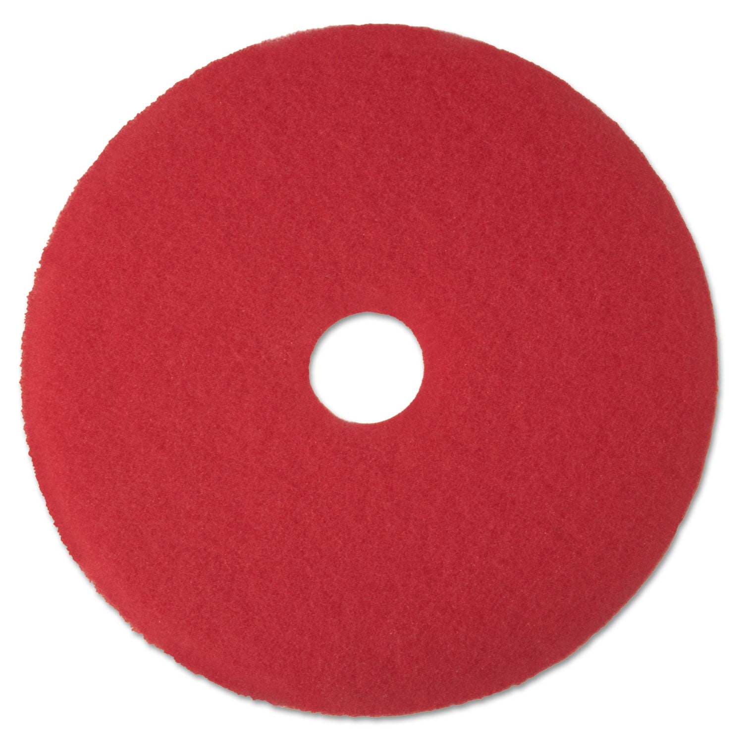 Low-Speed Buffer Floor Pads 5100, 12" Diameter, Red, 5/Carton