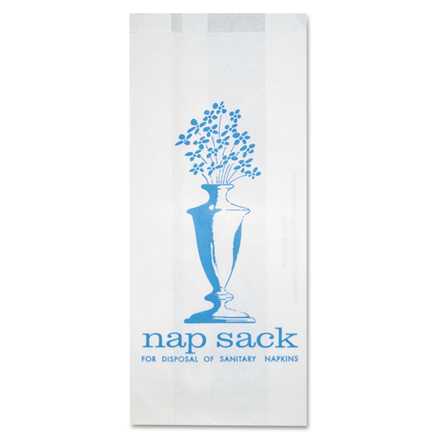 Nap Sack Sanitary Disposal Bags, 4" x 2" x 9", White, 1,000/Carton