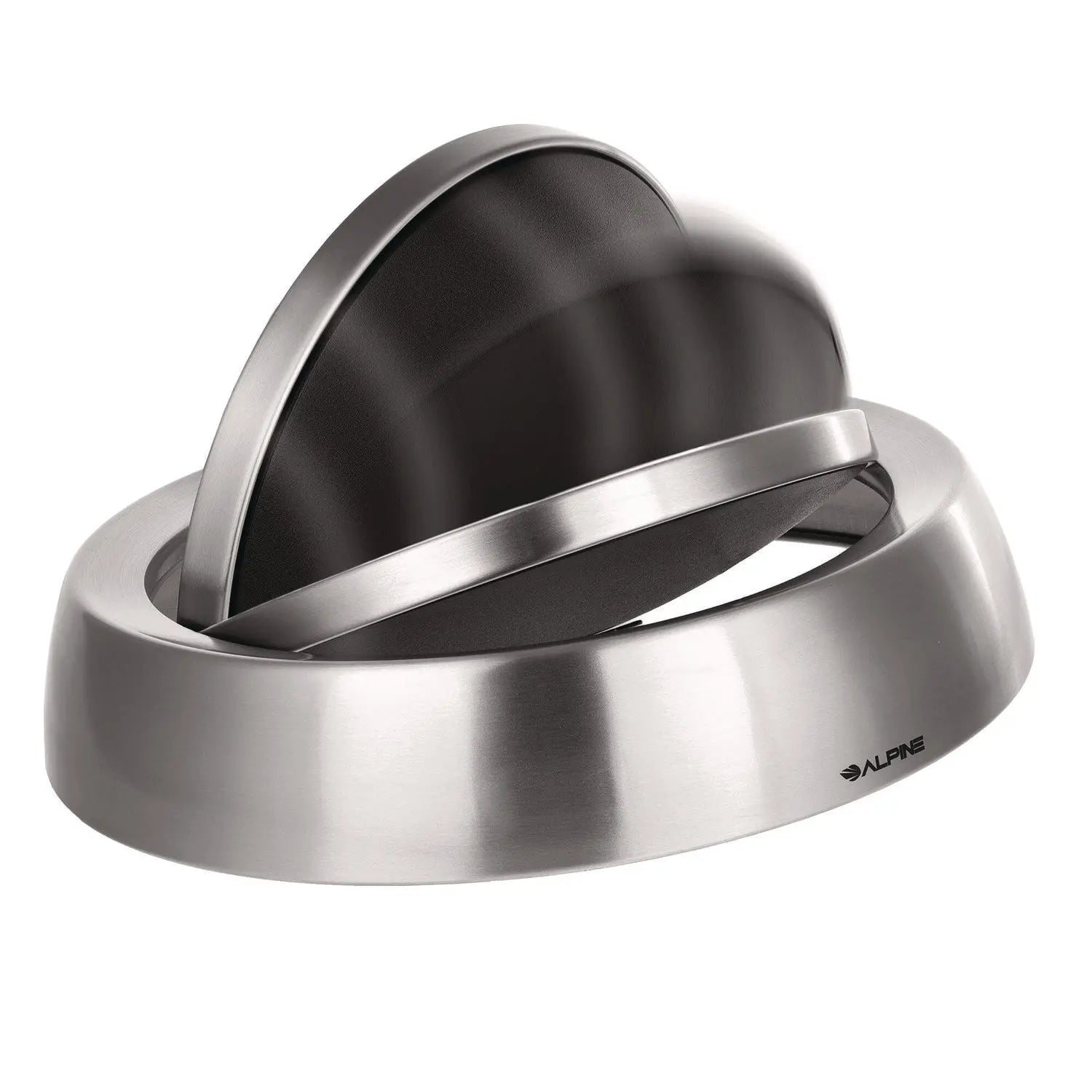17 Gal Stainless Steel Swivel Trash Can Cover, 15.7 x 15.67 x 15.67, Silver Alpine Industries Flipcost