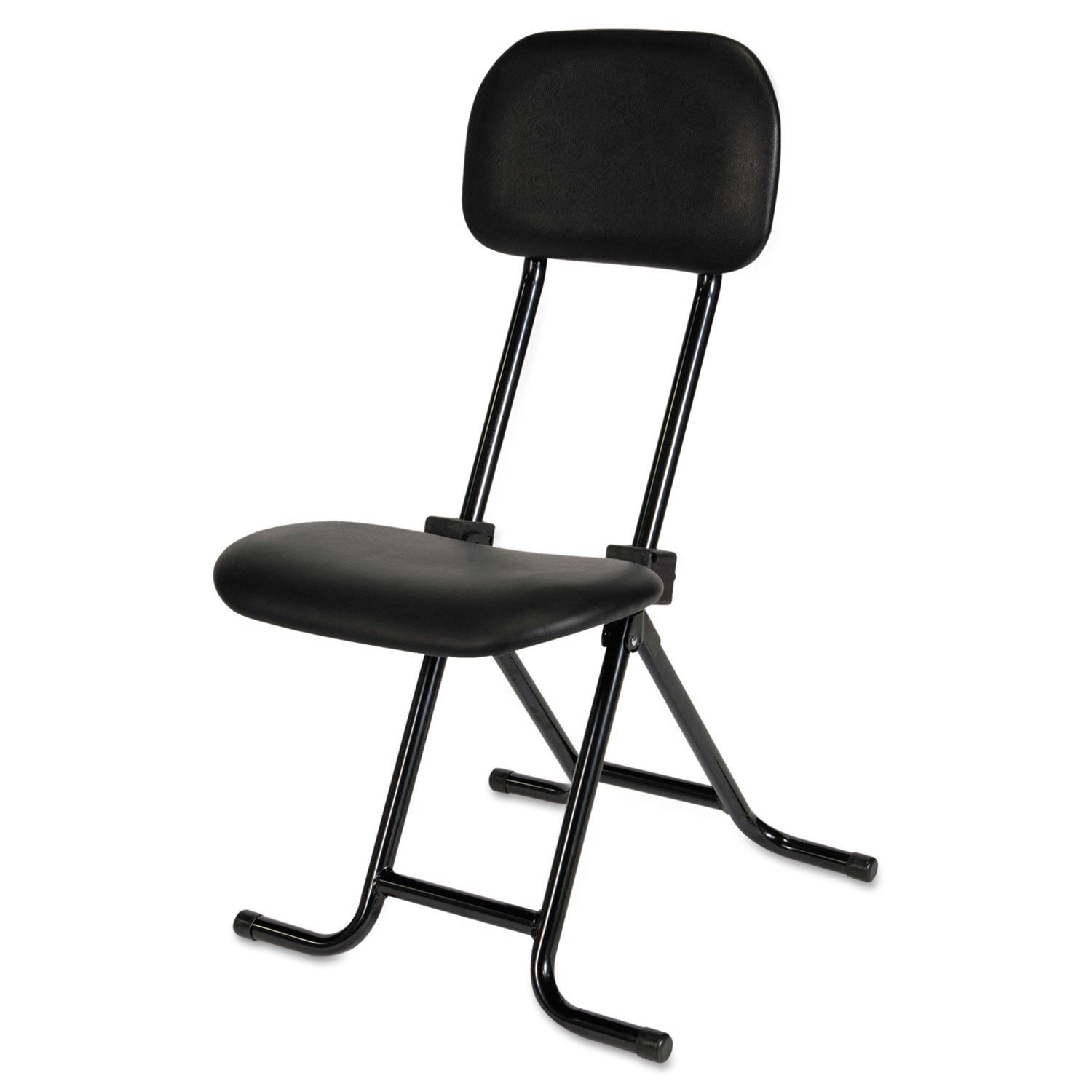 Alera® Alera Il Series Height-Adjustable Folding Stool, Supports Up To 300 Lb, 27.5" Seat Height, Black