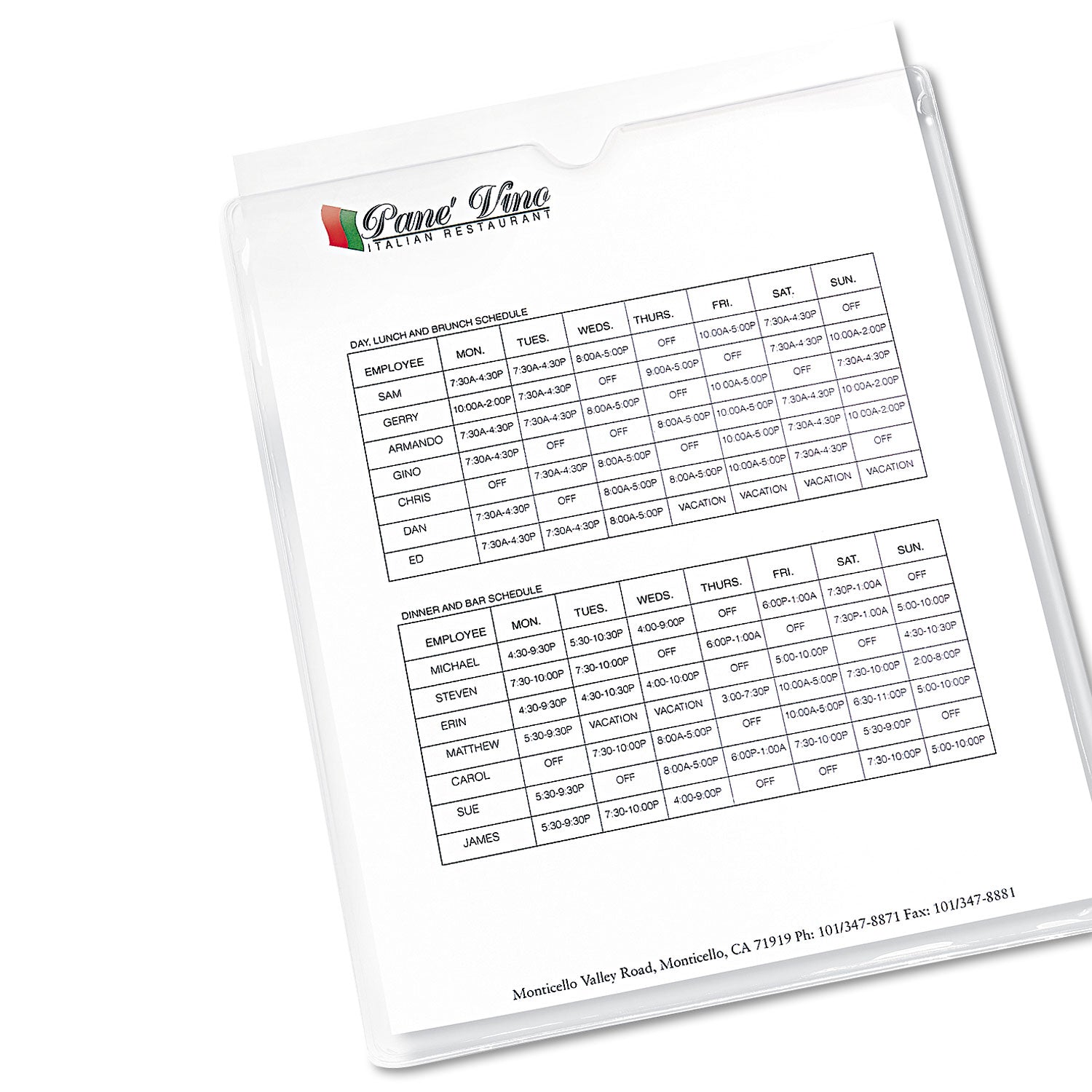 Avery® Top-Load Clear Vinyl Envelopes w/Thumb Notch, 9" x 12", Clear, 10/Pack