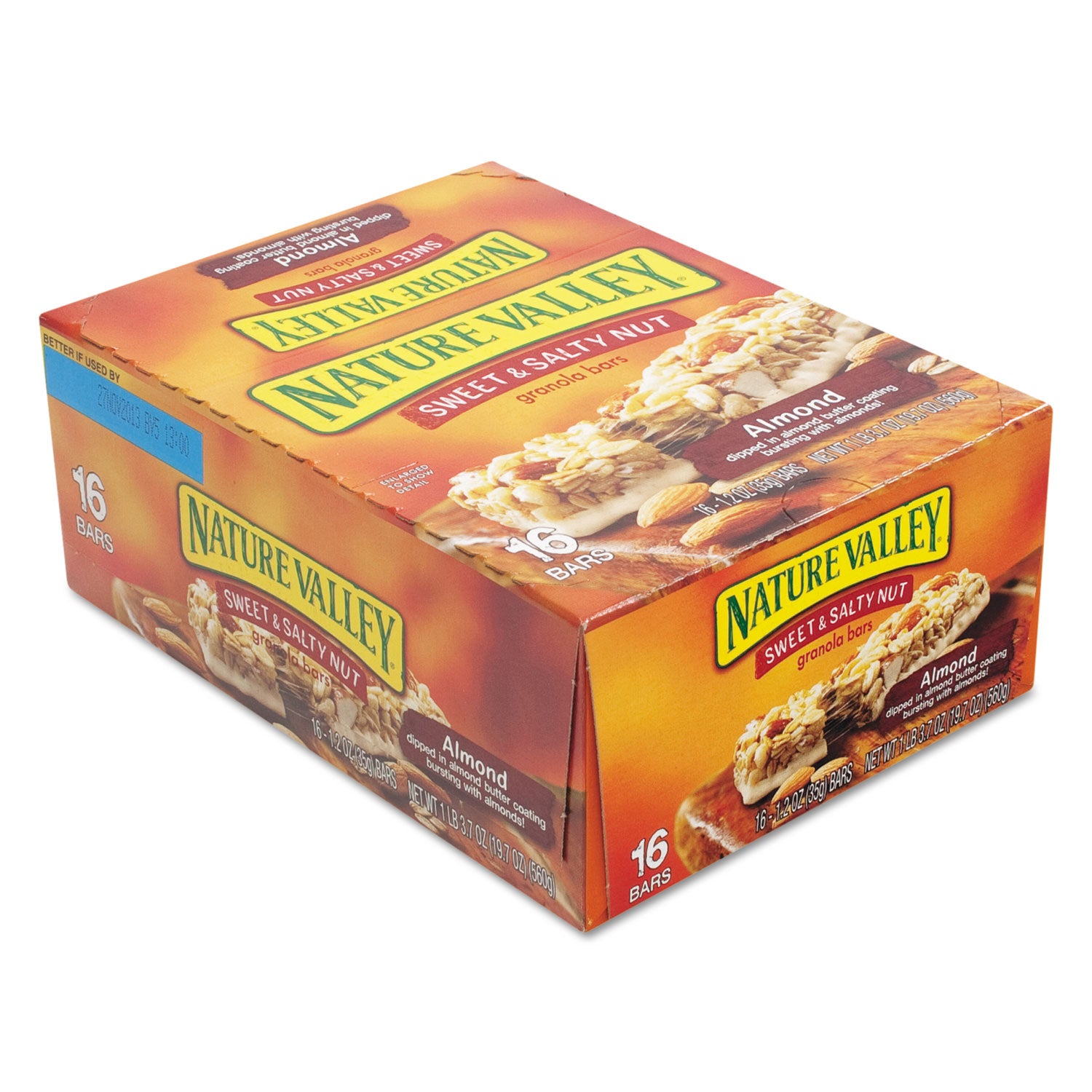 Nature Valley® Granola Bars, Sweet And Salty Nut Almond Cereal, 1.2 Oz Bar, 16/box