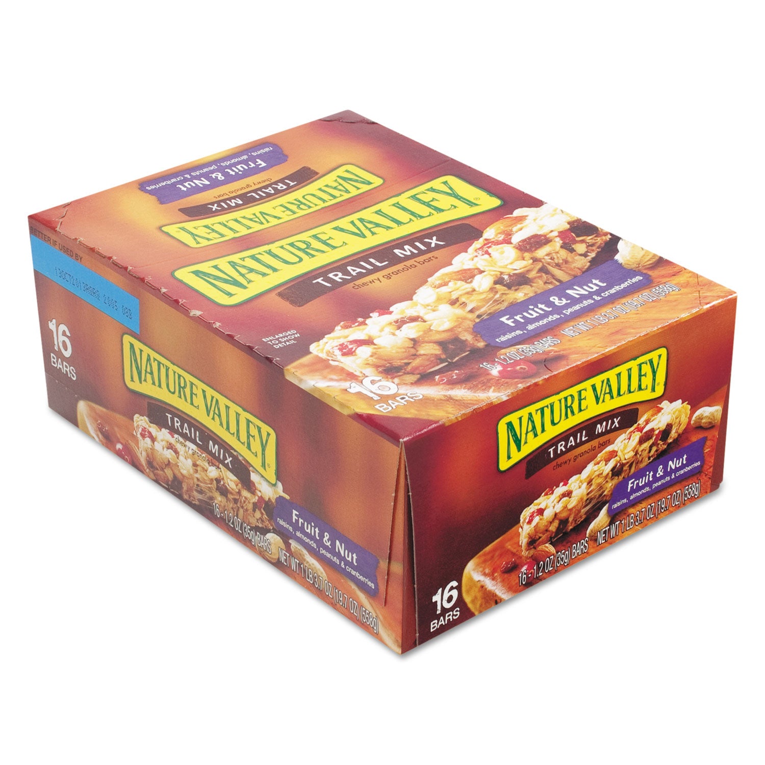 Nature Valley® Granola Bars, Chewy Trail Mix Cereal, 1.2 Oz Bar, 16/box
