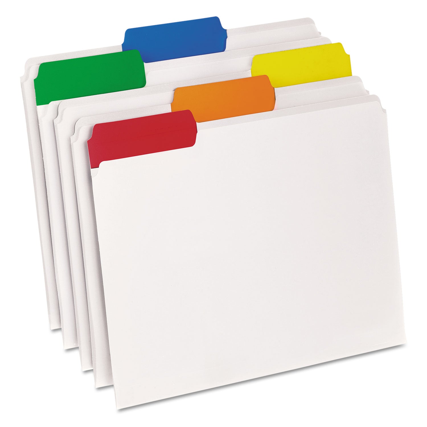 Pendaflex® Poly File Folders, 1/3-Cut Tabs: Assorted, Letter Size, Clear, 25/Box