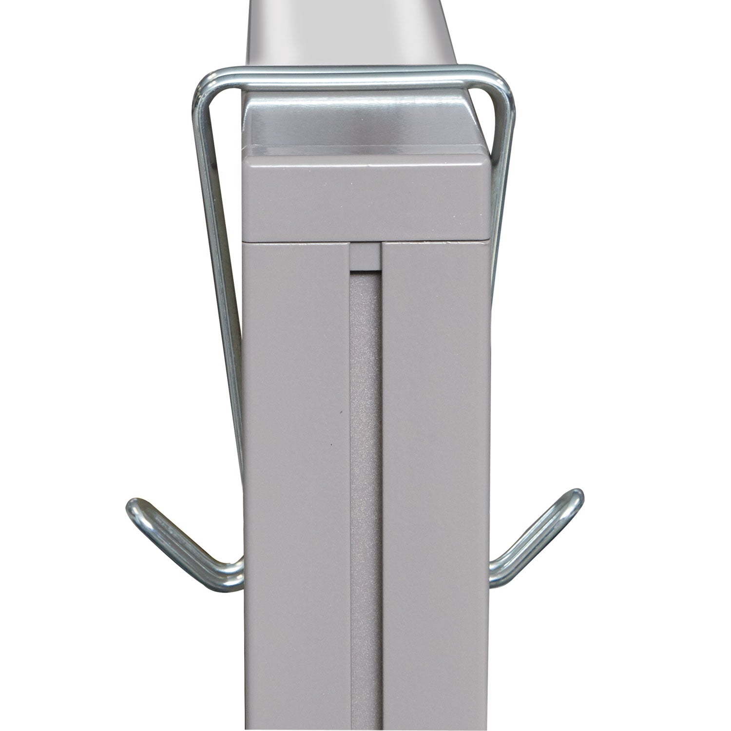 Alera® Double Sided Partition Garment Hook, Steel, 0.5 x 3.38 x 4.75, Over-the-Door/Over-the-Panel Mount, Silver, 2/Pack