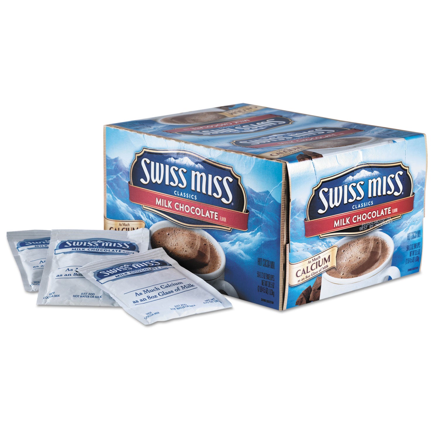 Swiss Miss® Hot Cocoa Mix, Regular, 0.73 oz. Packets, 50 Packets/Box