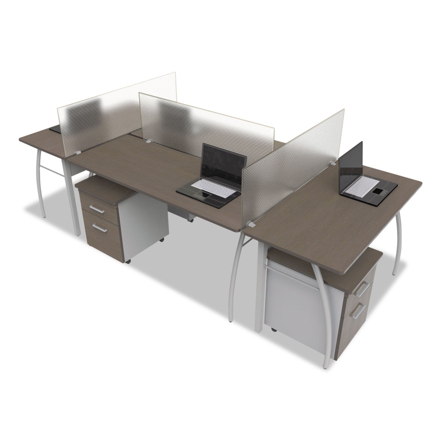 Linea Italia® Trento Line Dividing Panel, Polycarbonate, 47.13w X 1.75d X 15.5h, Translucent