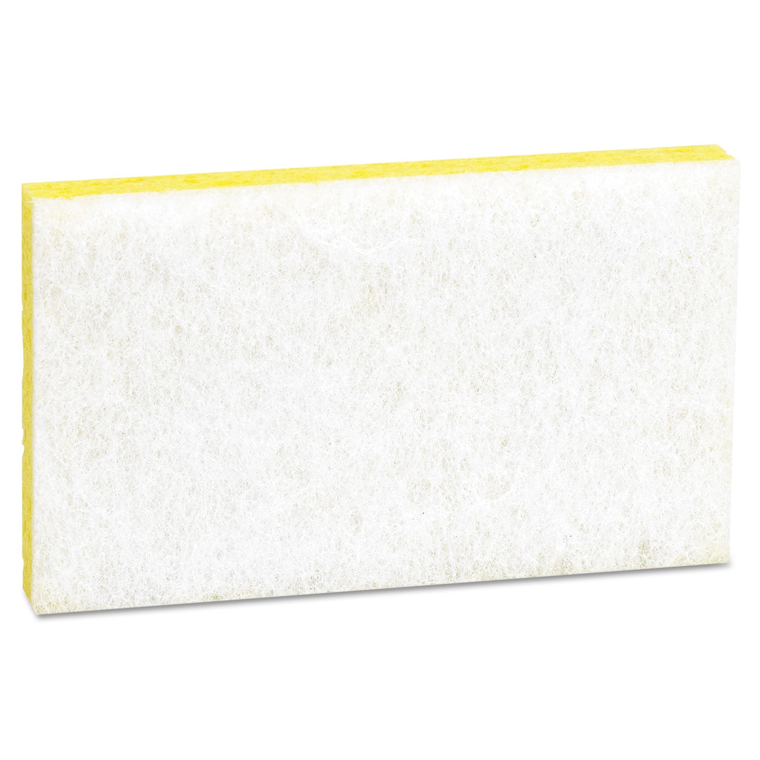 Scotch-Brite™ PROFESSIONAL Light-Duty Scrubbing Sponge, #63, 3.6 X 6.1, 0.7" Thick, Yellow/white, 20/carton