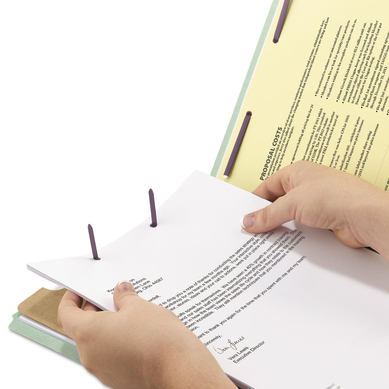 Smead Pressboard Classification Folders, Four SafeSHIELD Fasteners, 2/5-Cut Tabs, 1 Divider, Legal Size, Gray-Green, 10/Box