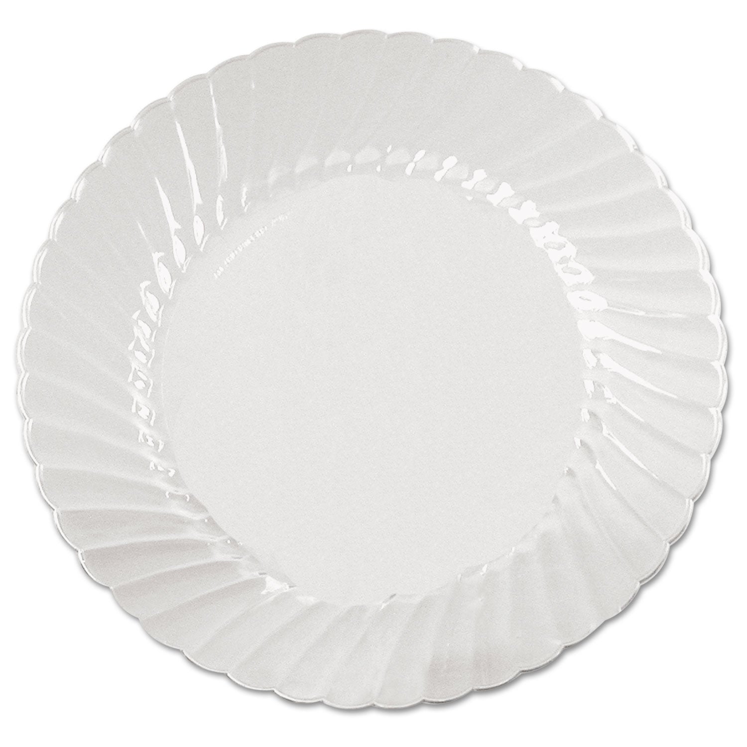 Classicware Plates, Plastic, 6" dia, Clear, 18/Bag, 10 Bags/Carton