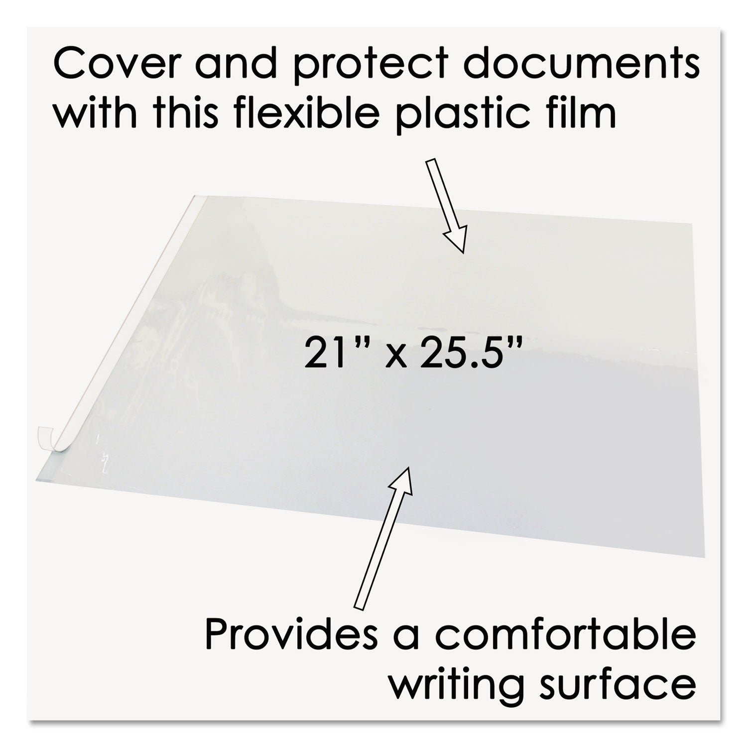 Artistic® Second Sight Clear Plastic Desk Protector, with Hinged Protector, 25.5 x 21, Clear