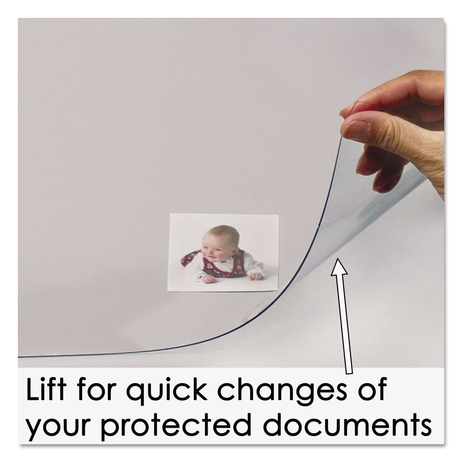 Artistic® KrystalView Desk Pad with Antimicrobial Protection, Matte Finish, 24 x 19, Clear