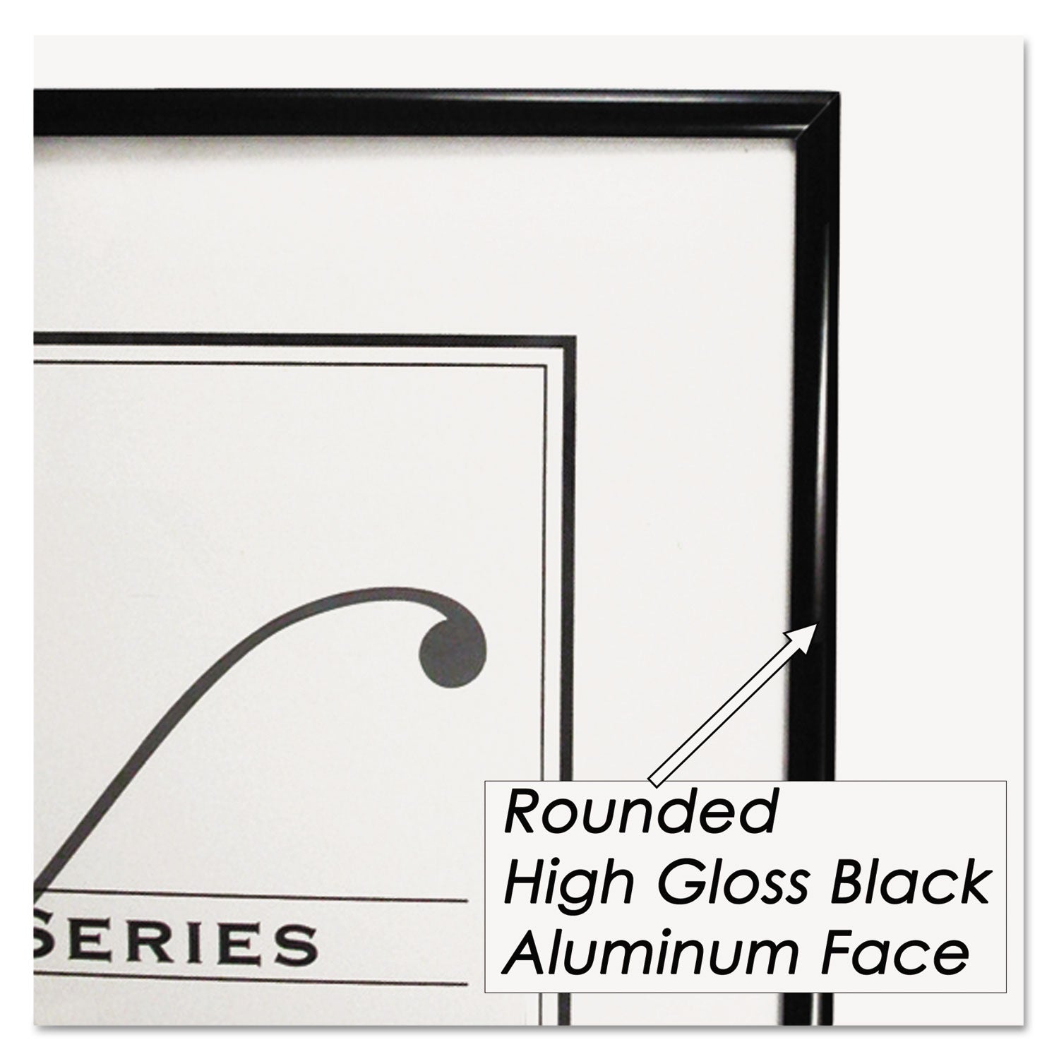 NuDell™ Metal Poster Frame, Plastic Face, 24 X 36, Black