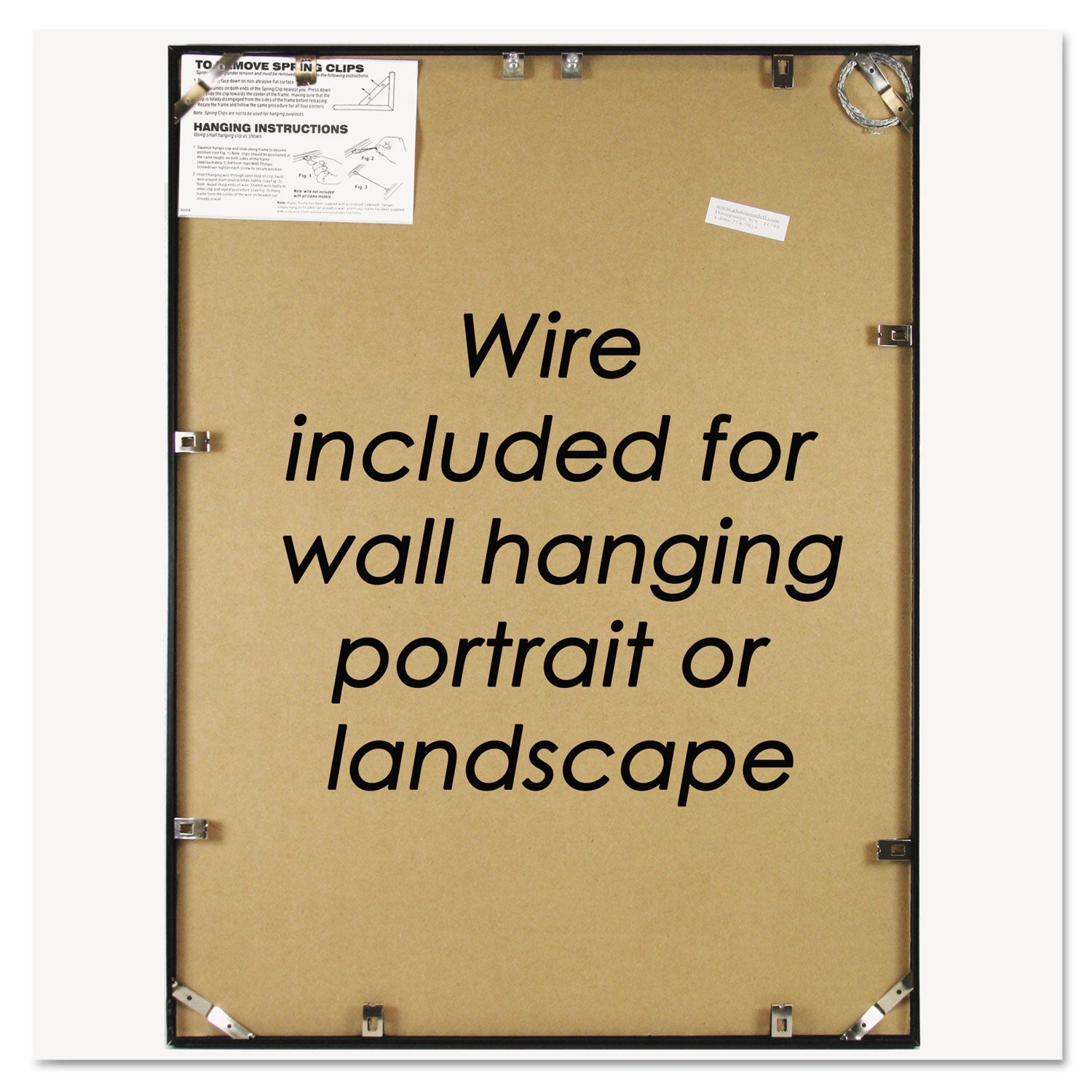 NuDell™ Metal Poster Frame, Plastic Face, 18 X 24, Black