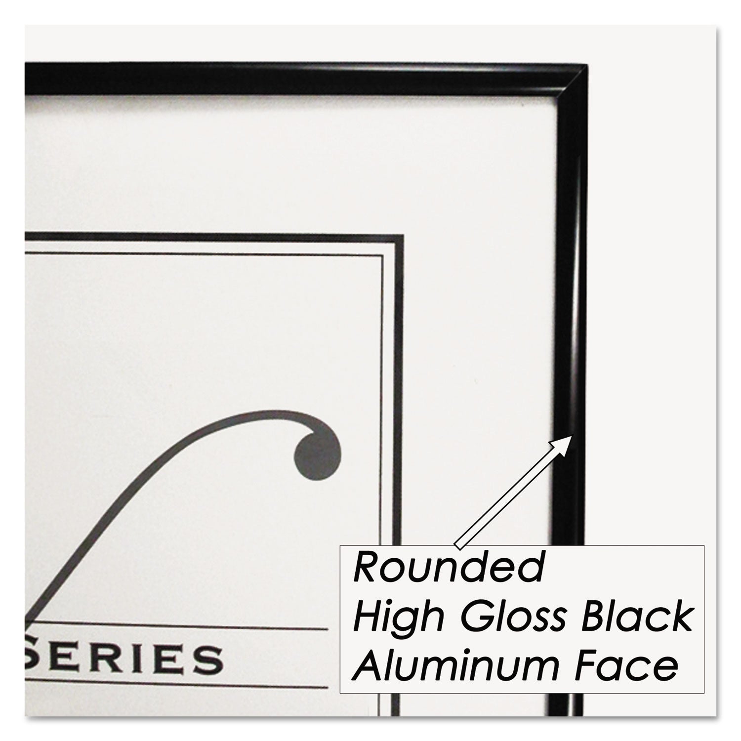 NuDell™ Metal Poster Frame, Plastic Face, 18 X 24, Black